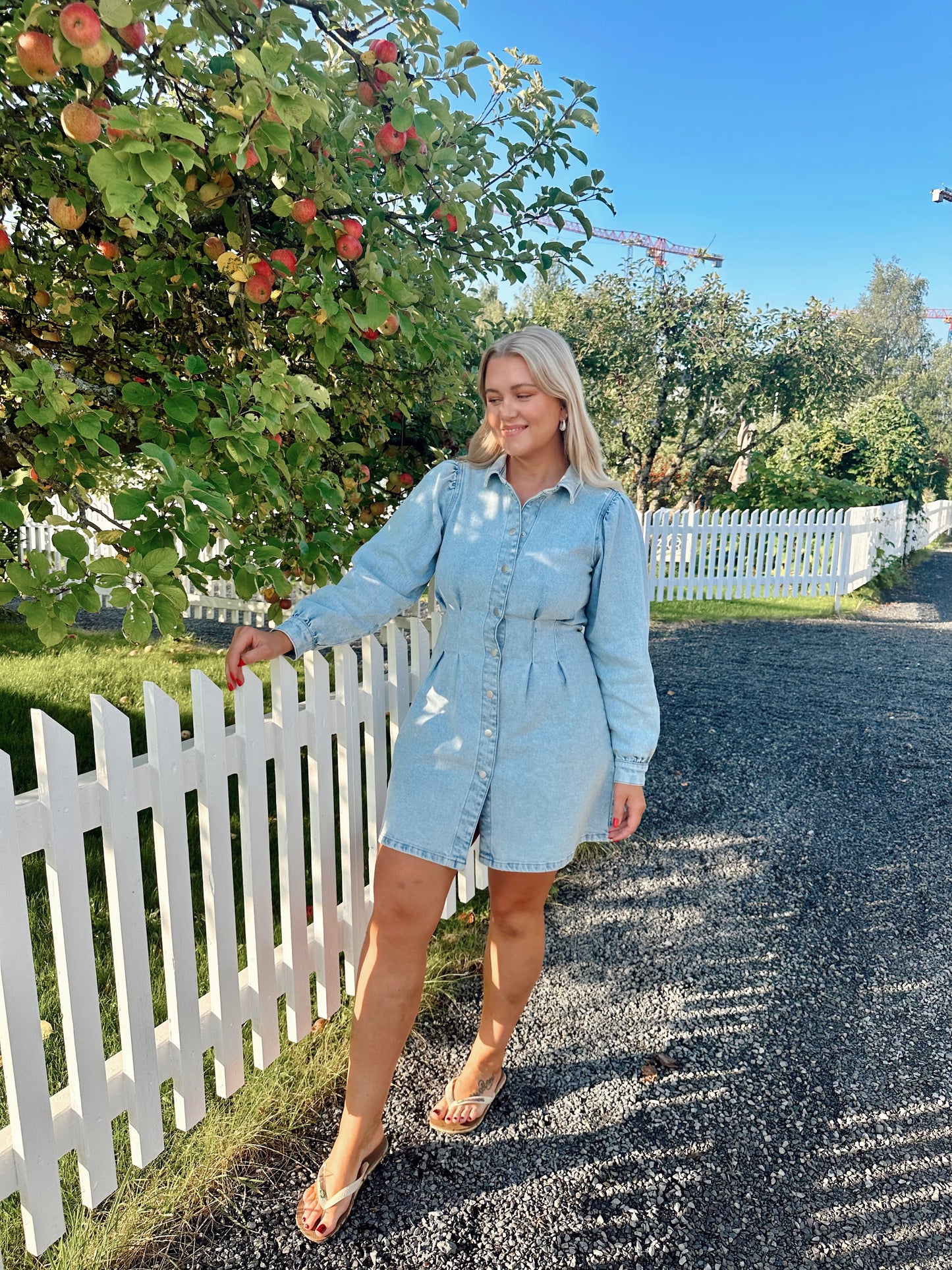 VISOL Short Dress - Light Blue Denim