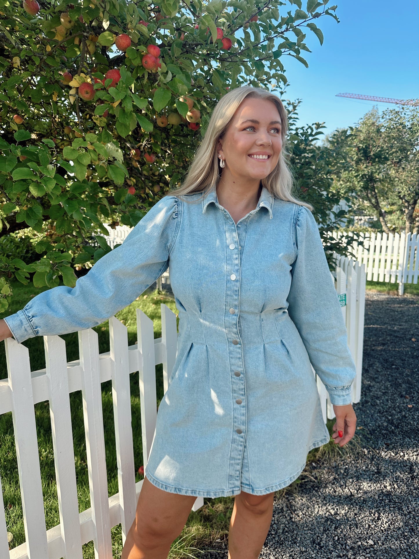 VISOL Short Dress - Light Blue Denim