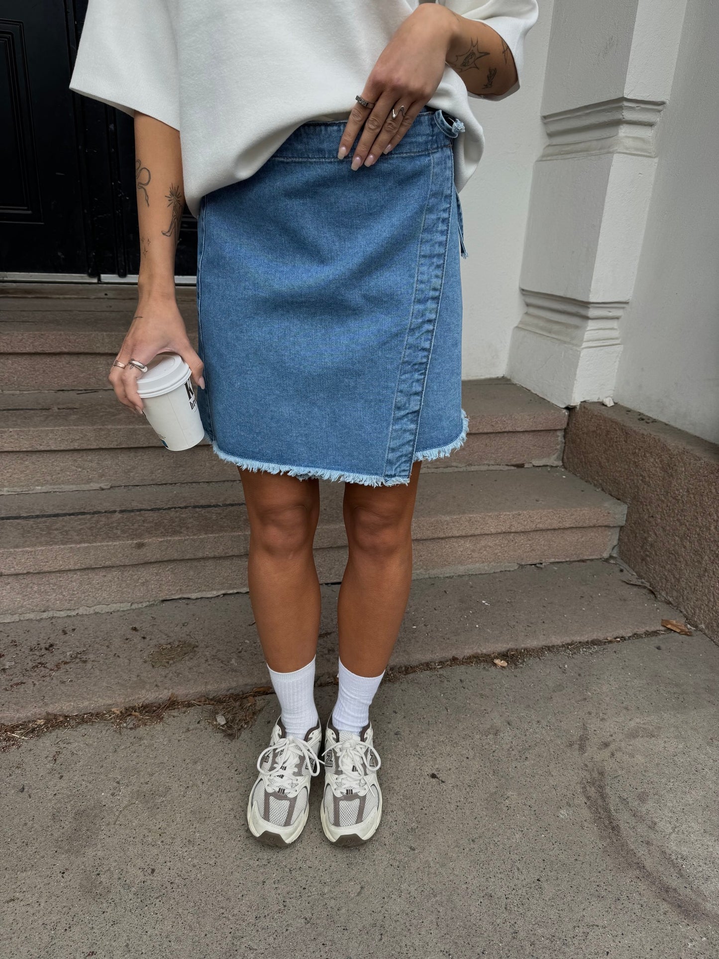OBJMELIA Mini Skirt - Light Blue Denim