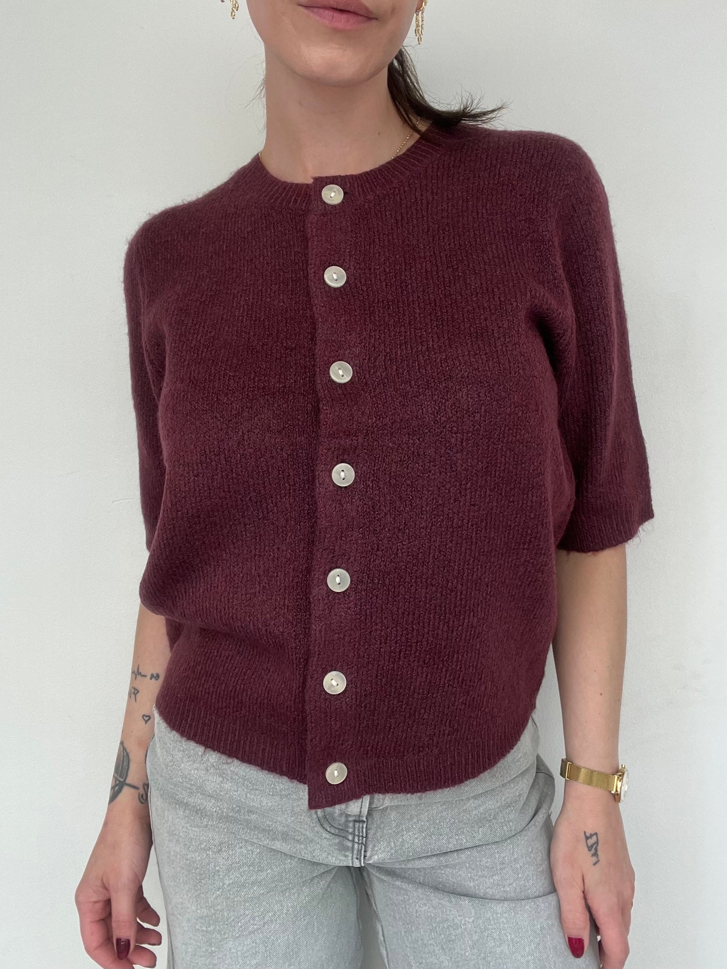 VIDAINTY Knit Cardigan - Fig