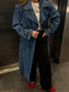 YASKALERA Trenchcoat - Light Blue Denim