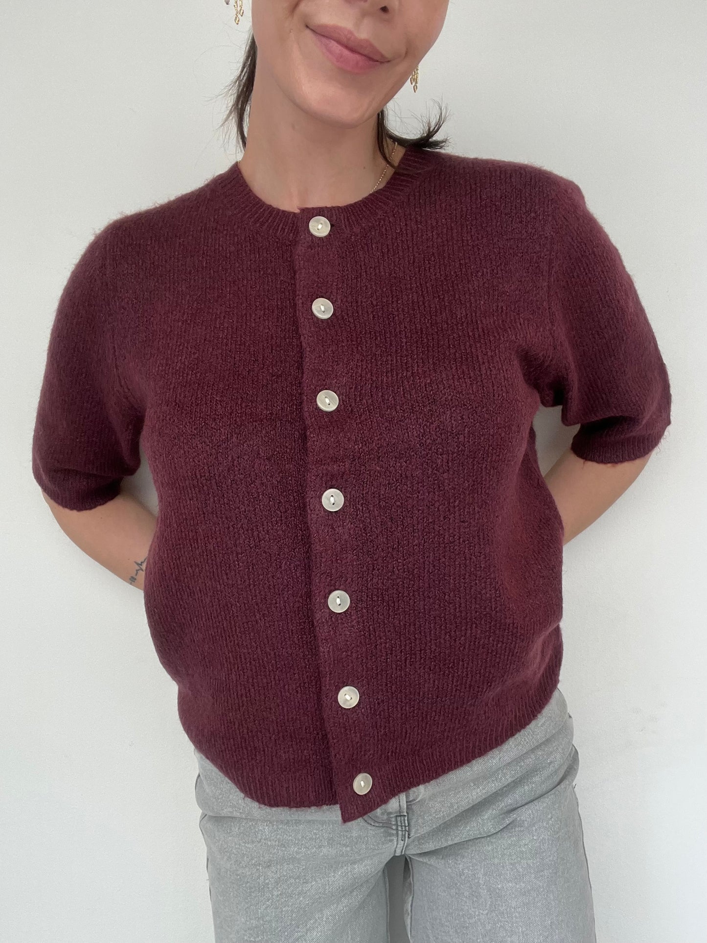 VIDAINTY Knit Cardigan - Fig