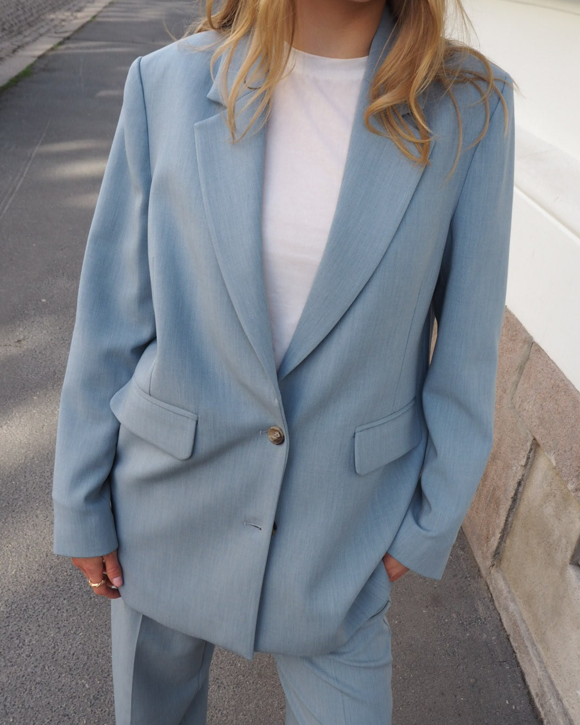 SLWRITA BLAZER - Dusty Blue