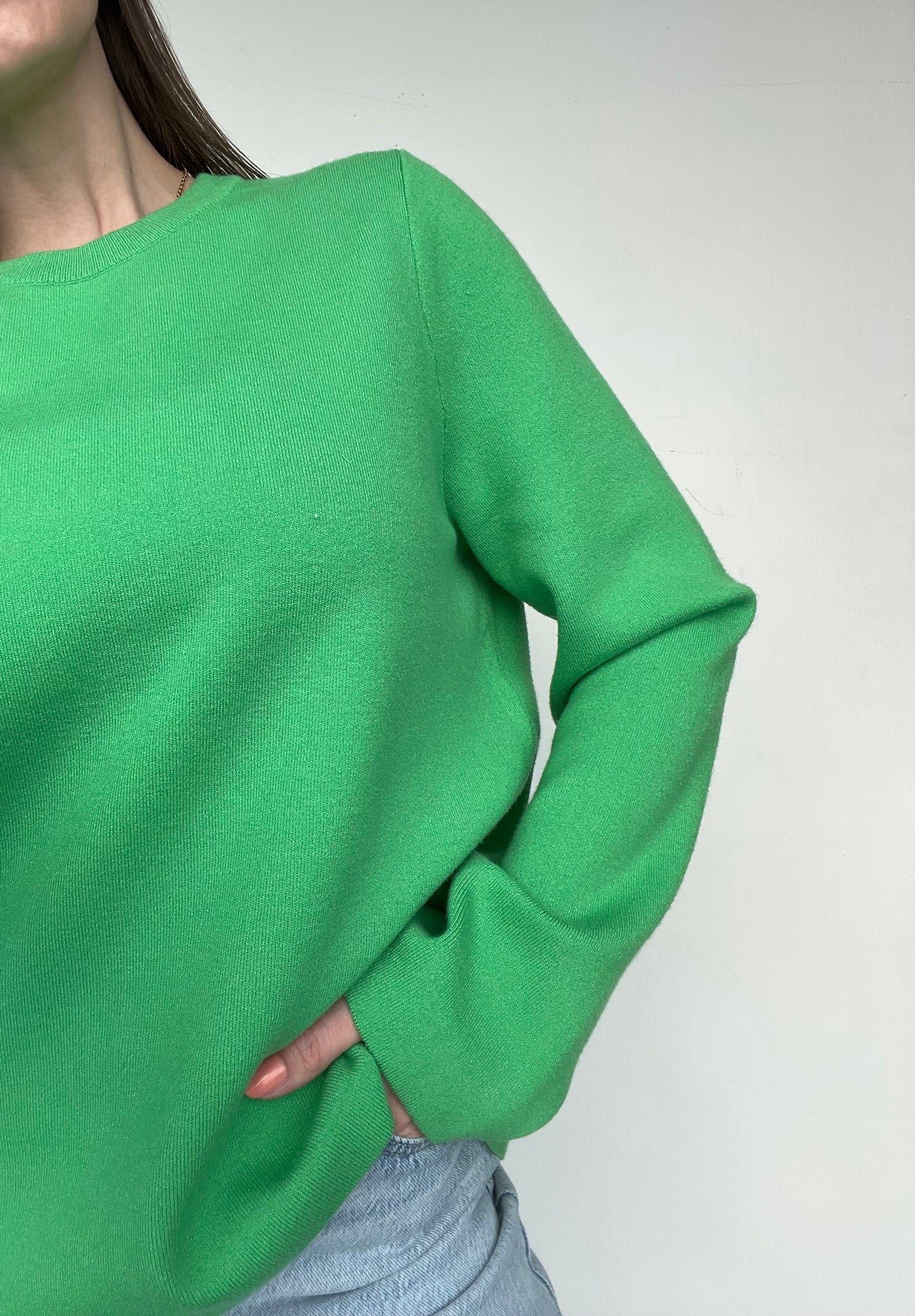 OBJREYNARD Pullover - Vibrant Green