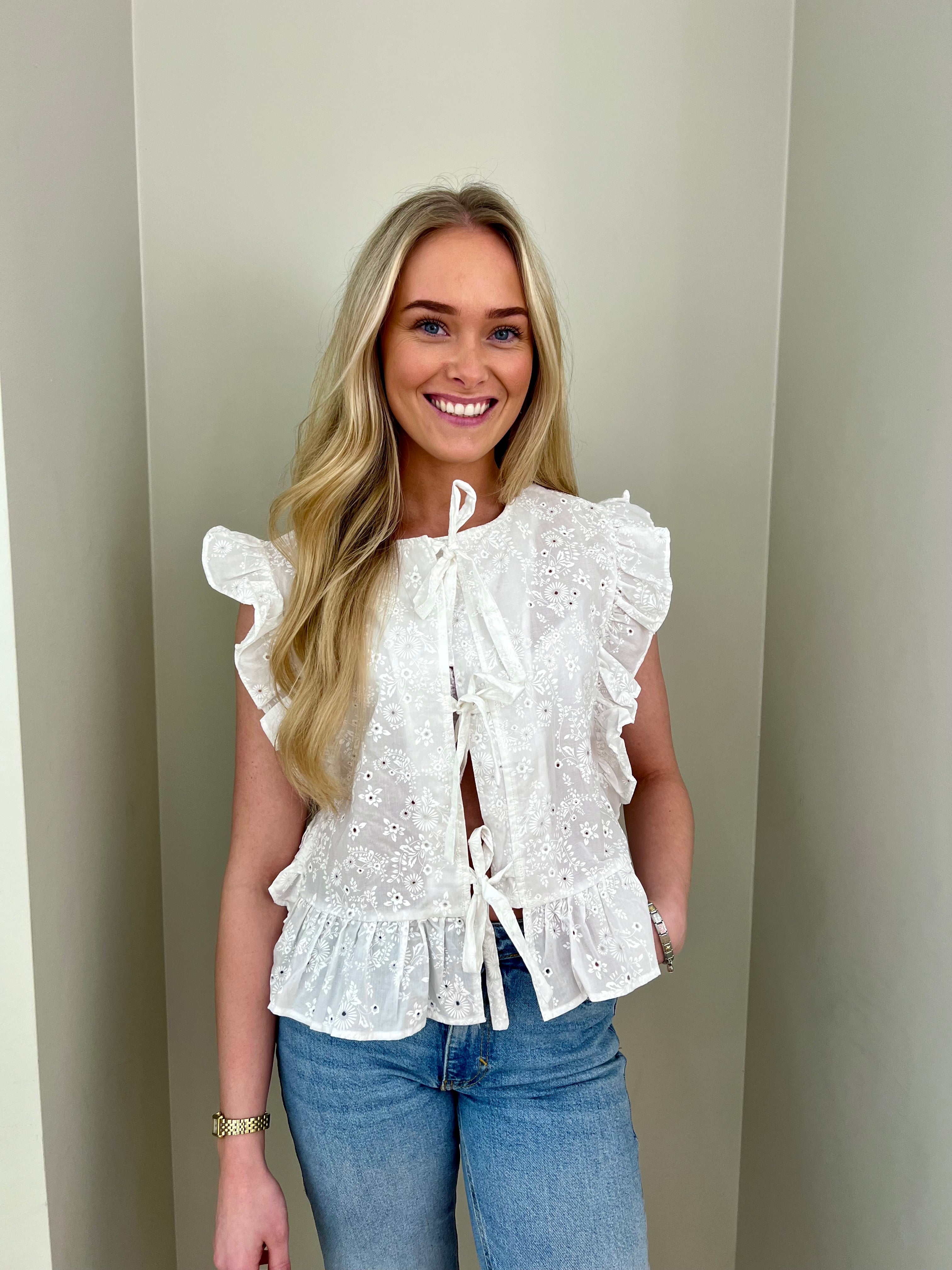 OBJCILIE T-Shirts & Tops - Cloud Dancer