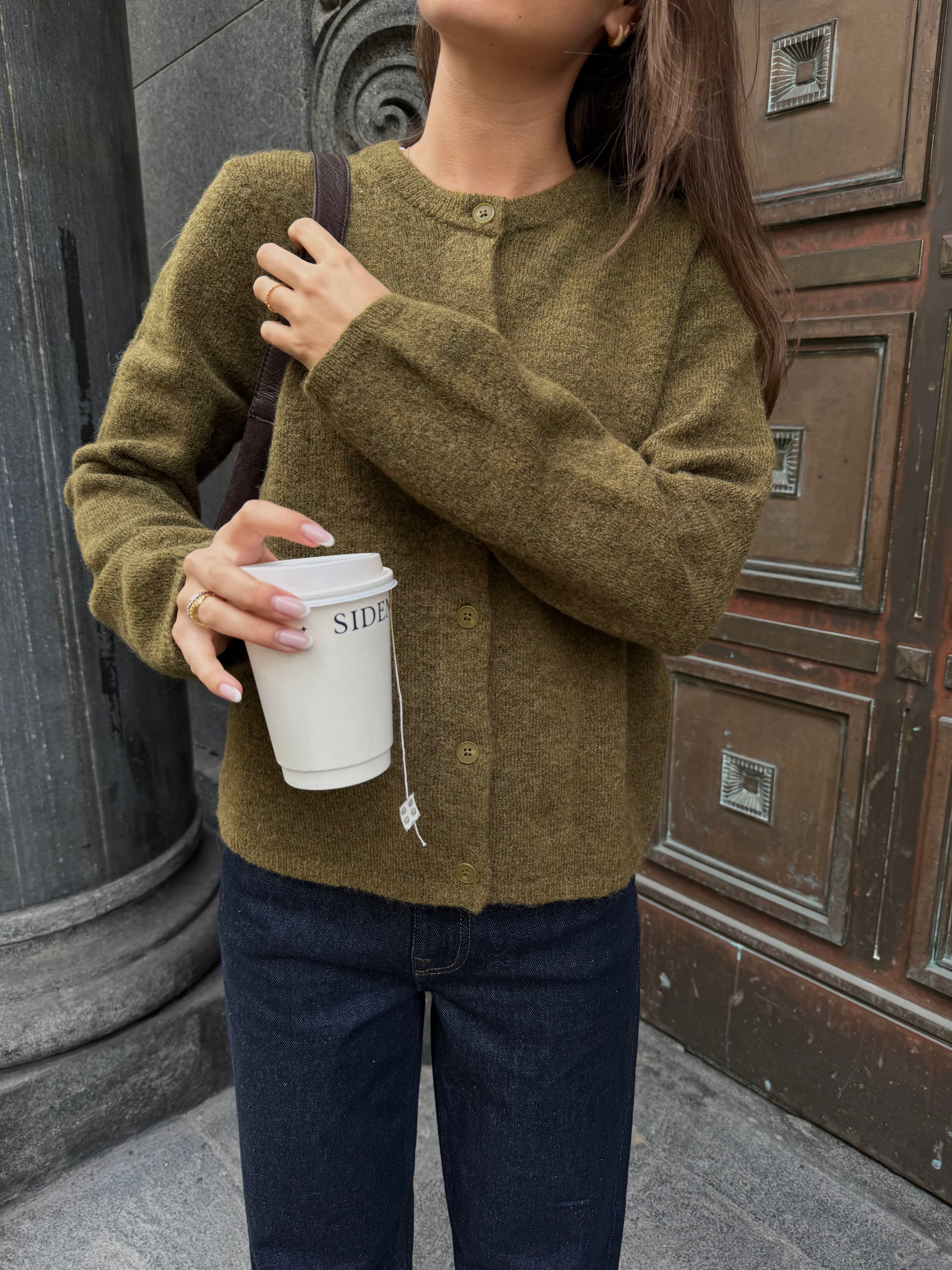 SLWLULU Knitted Cardigan - Fir Green