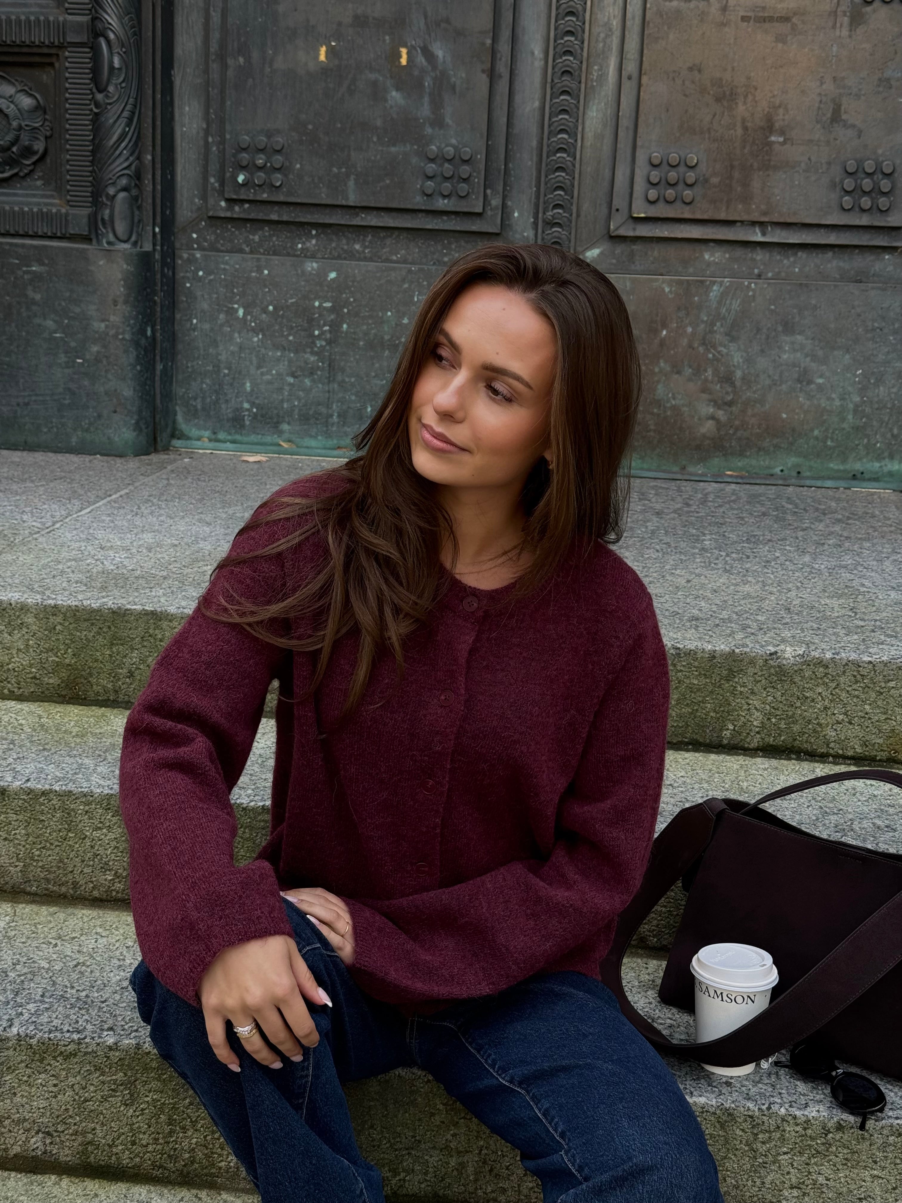 SLWLULU Knitted Cardigan - Tawny Port