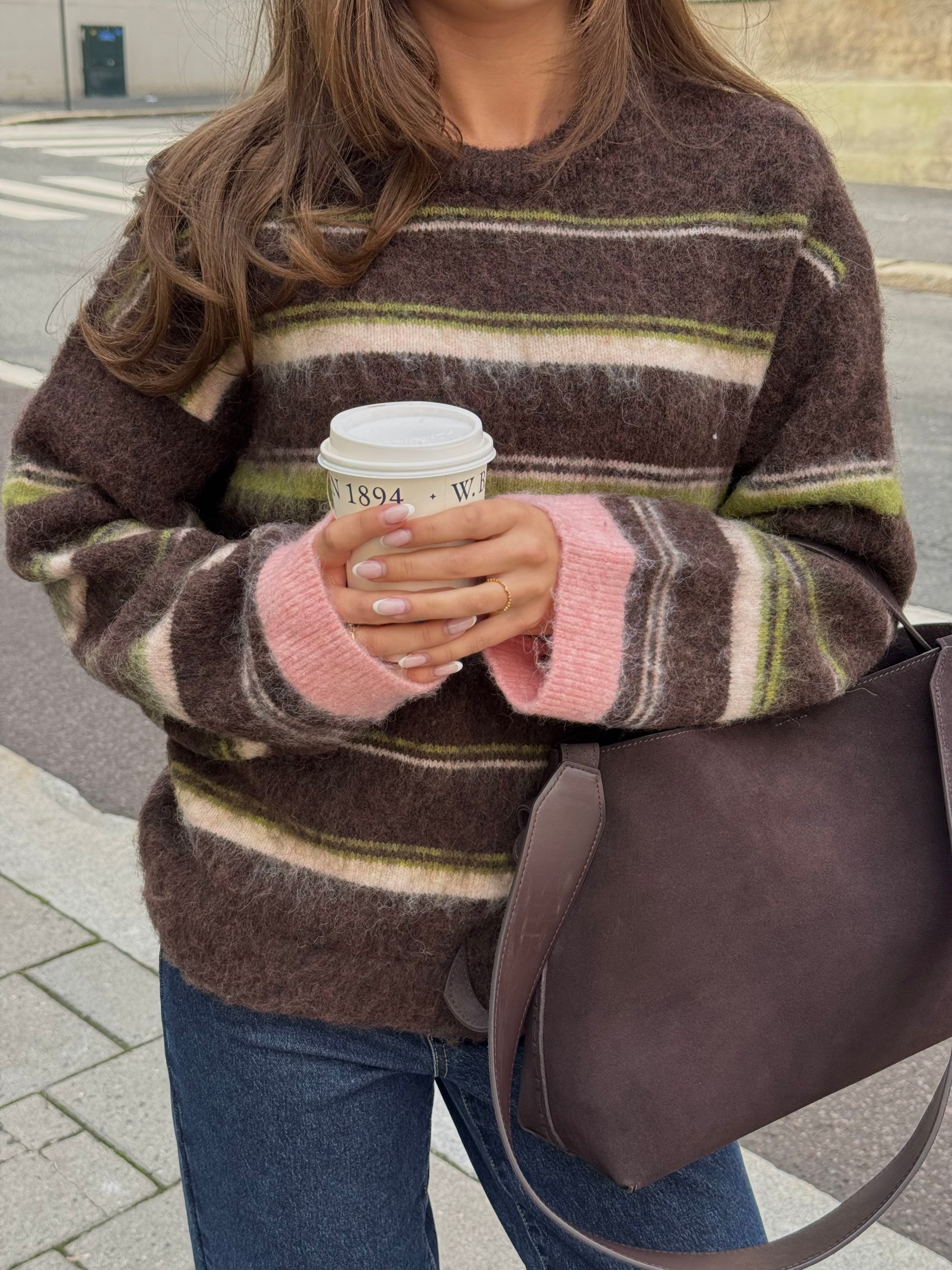 OBJALILI Pullover - Seal Brown