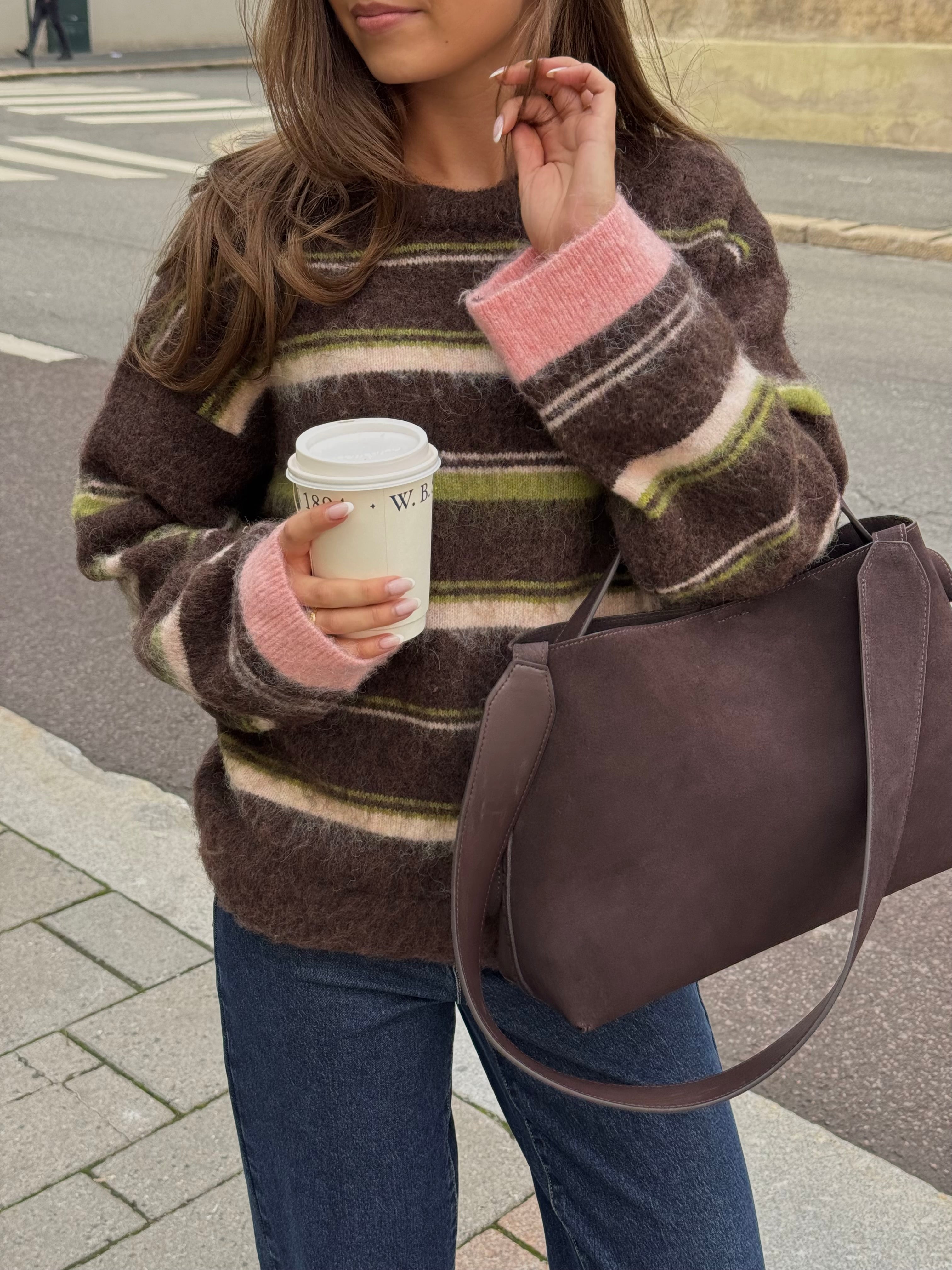OBJALILI Pullover - Seal Brown