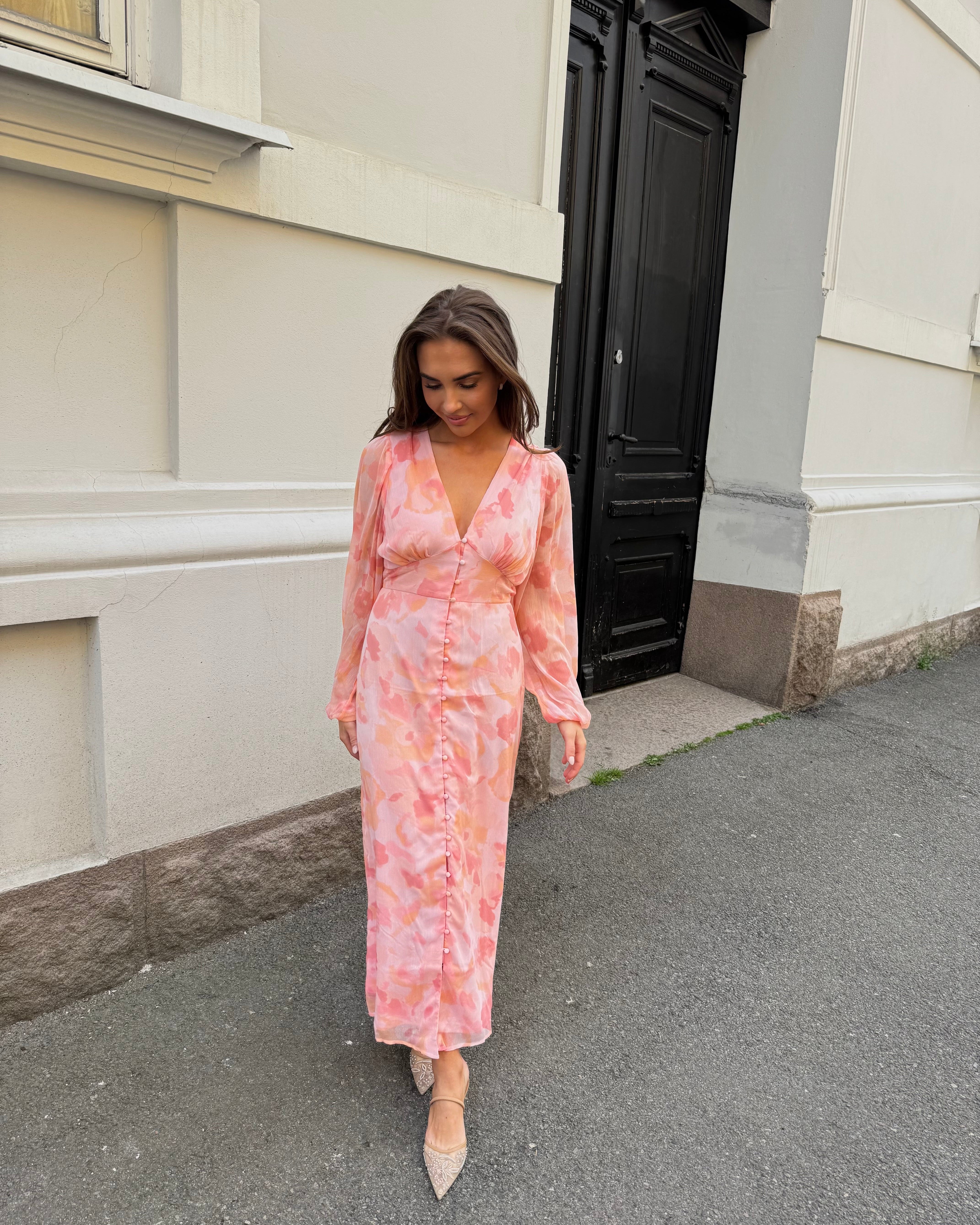 VIKELIA Long Dress - Cherry Blossom