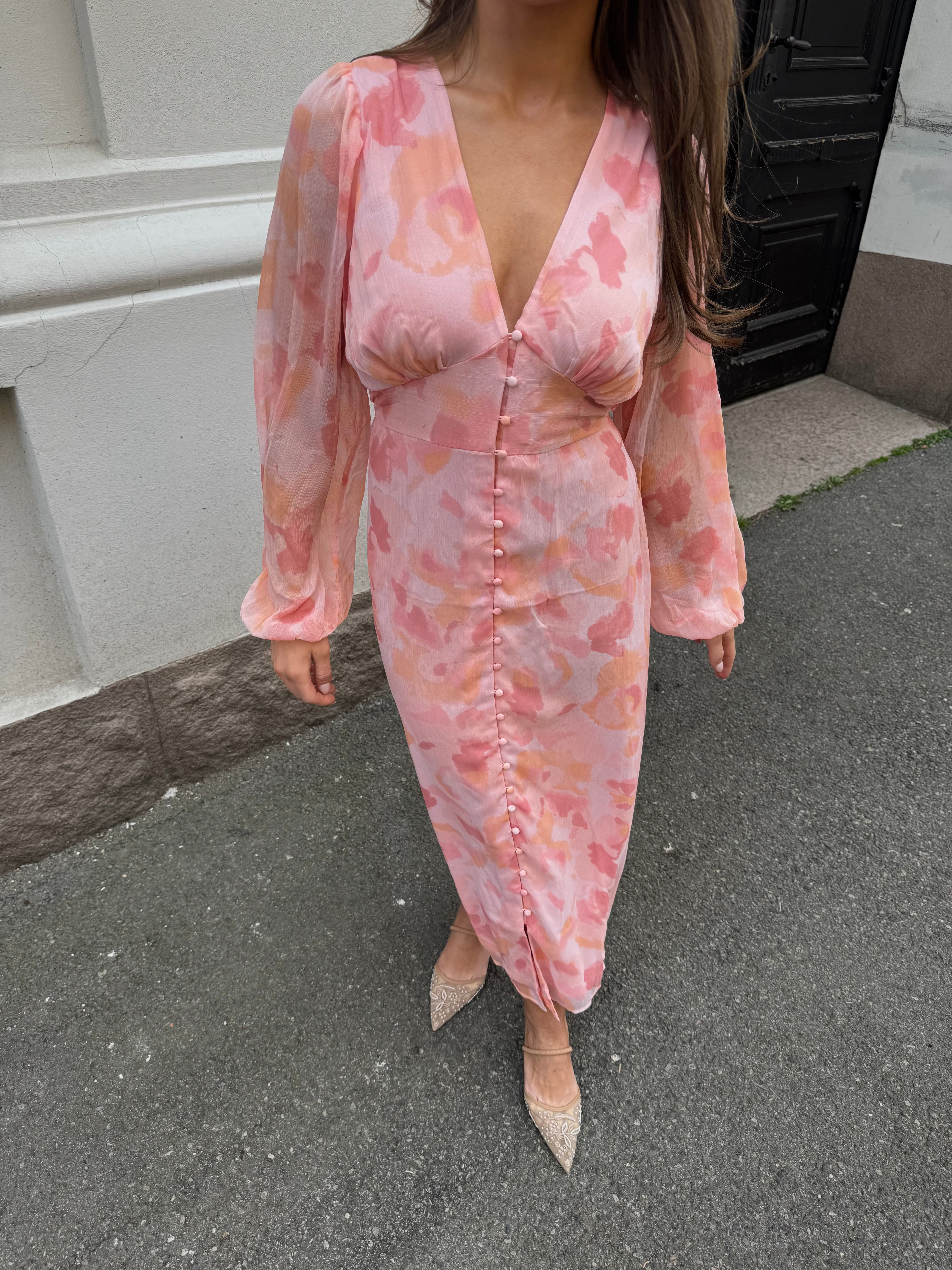 VIKELIA Long Dress - Cherry Blossom