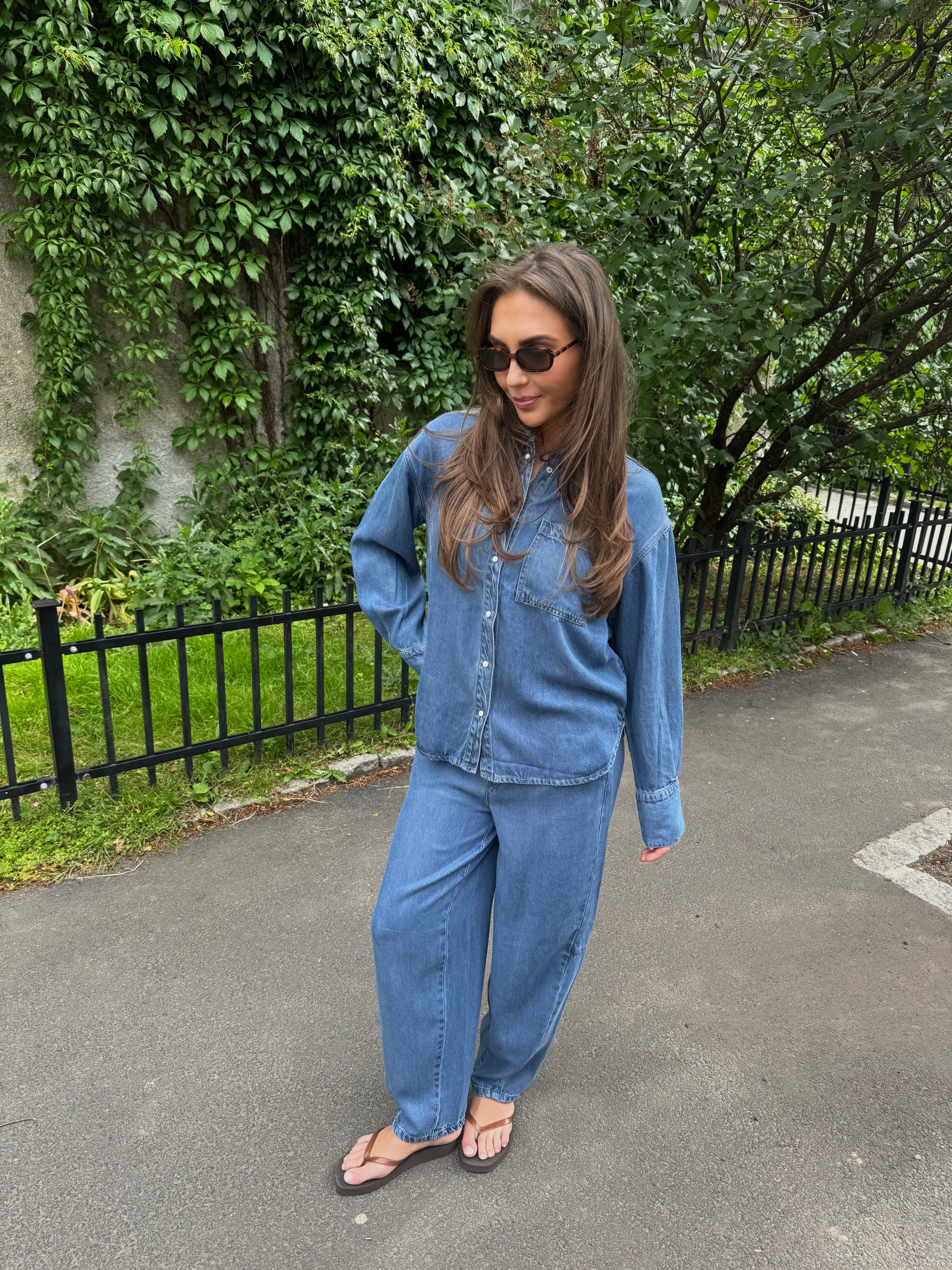 OBJFRAME Trousers - Medium Blue Denim