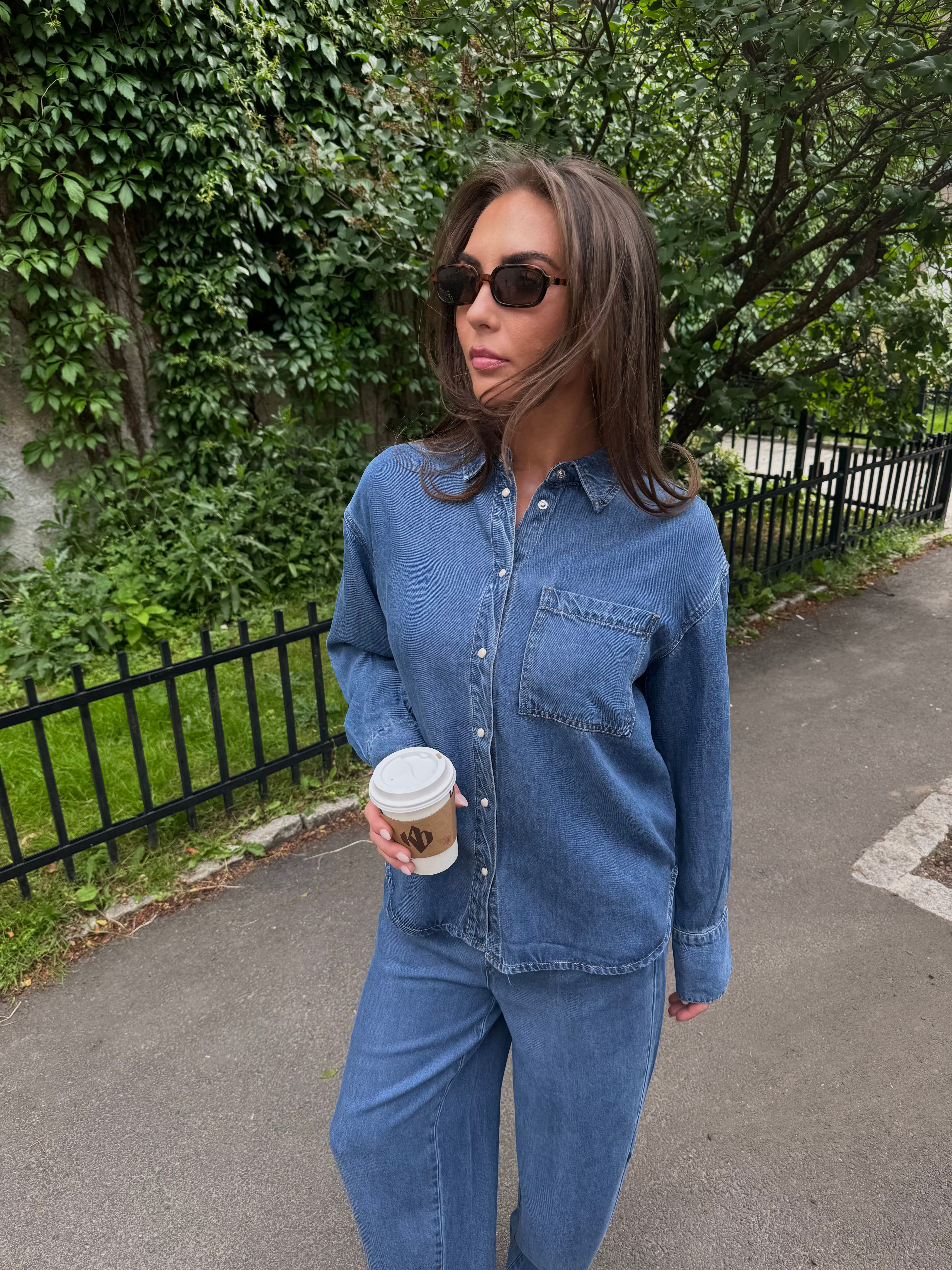 OBJFRAME Denim Shirt - Medium Blue Denim