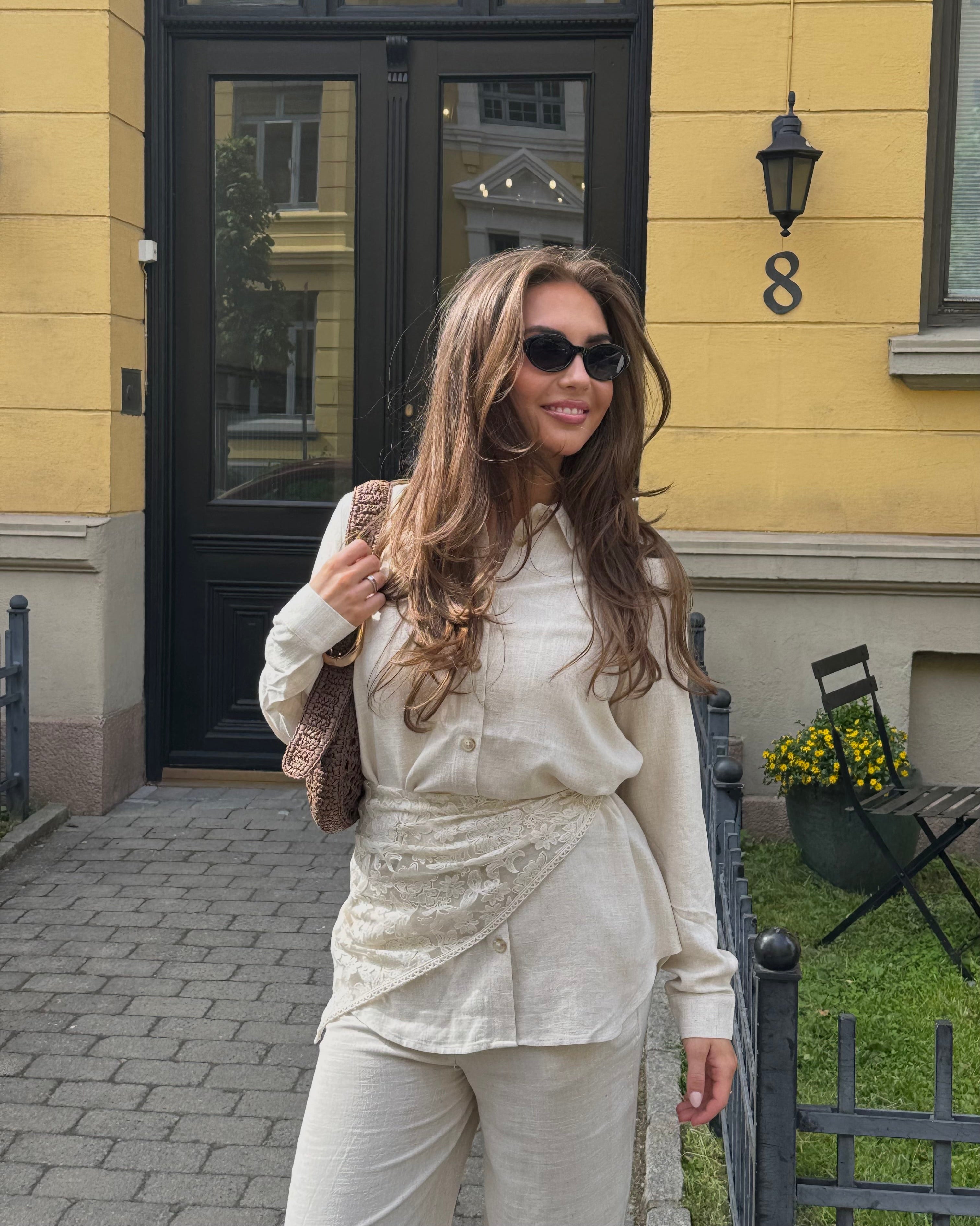 OBJSANNE Shirts - Sandshell