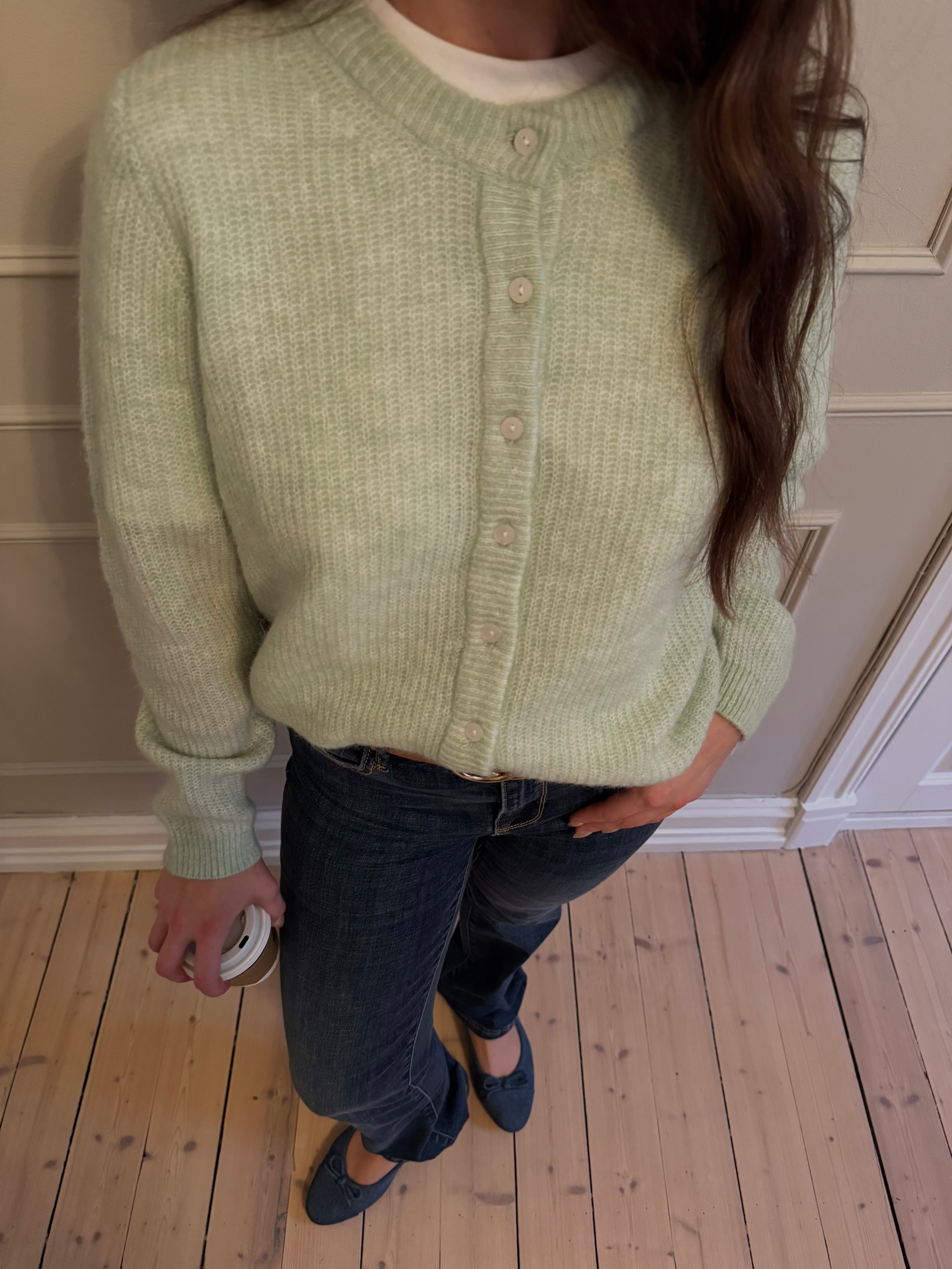 VILORY Knit Cardigan - Smoke Green