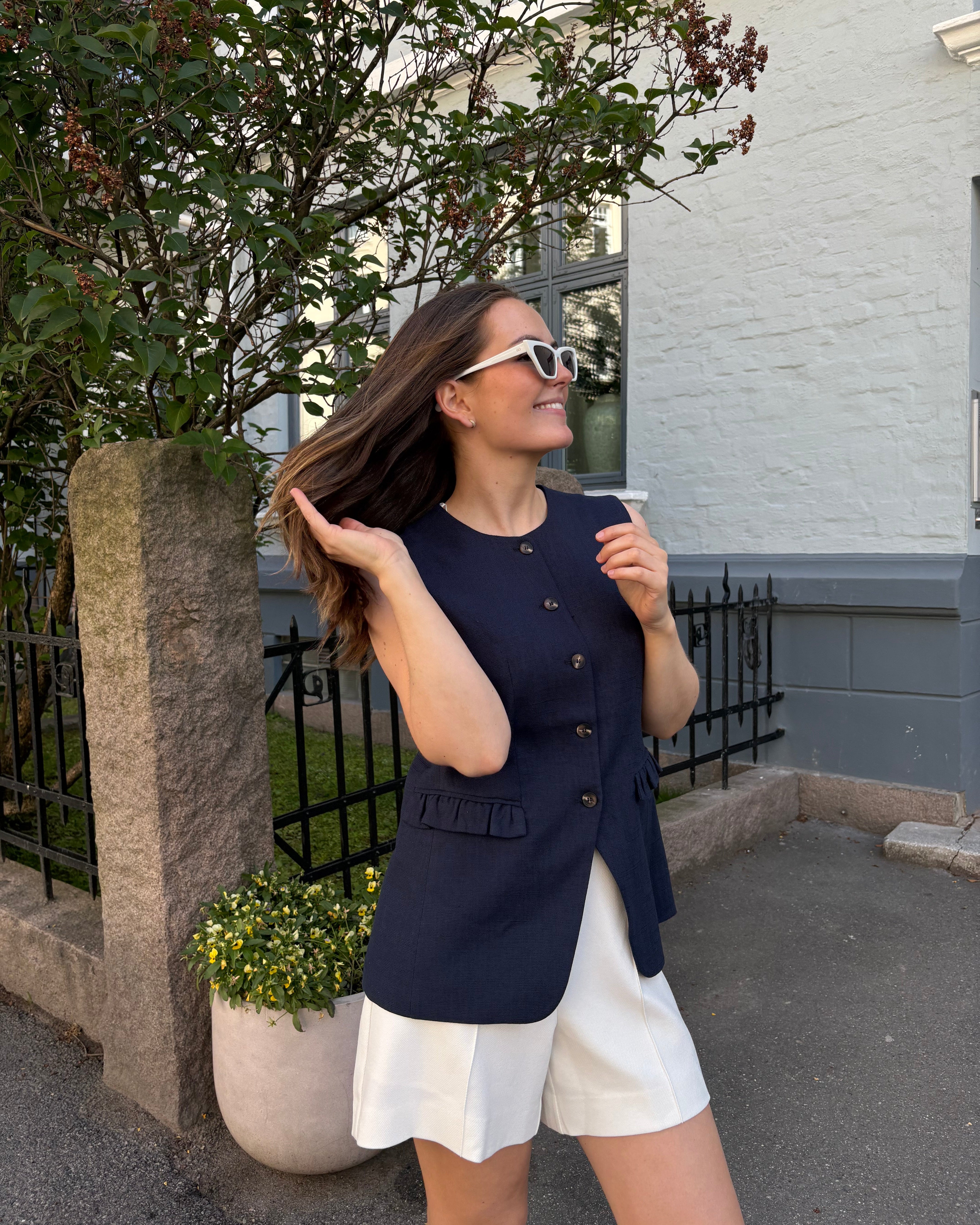 YASAGANA Tailored Waistcoat - Navy Blazer