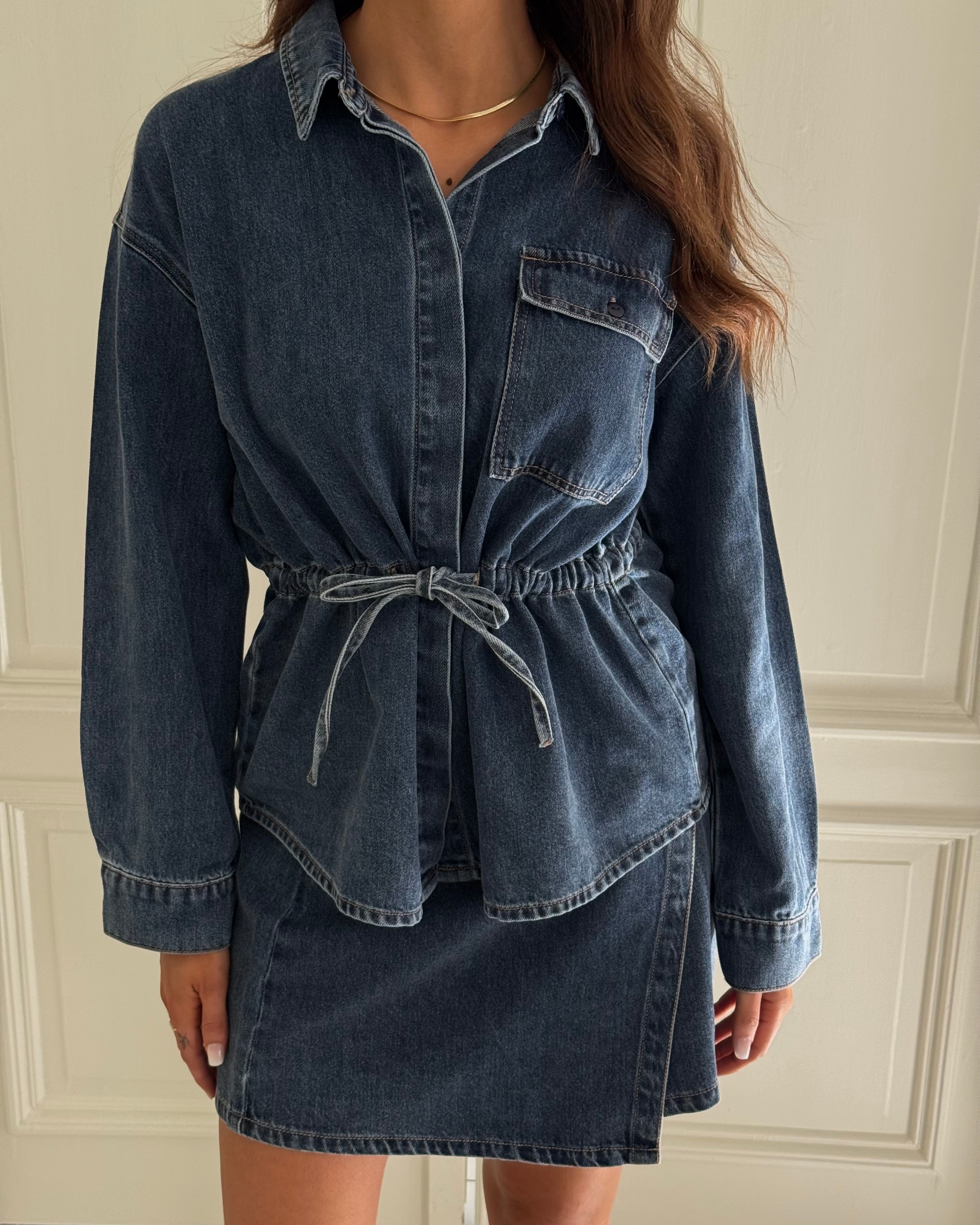 OBJROSIE Denim Jacket - Medium Blue Denim