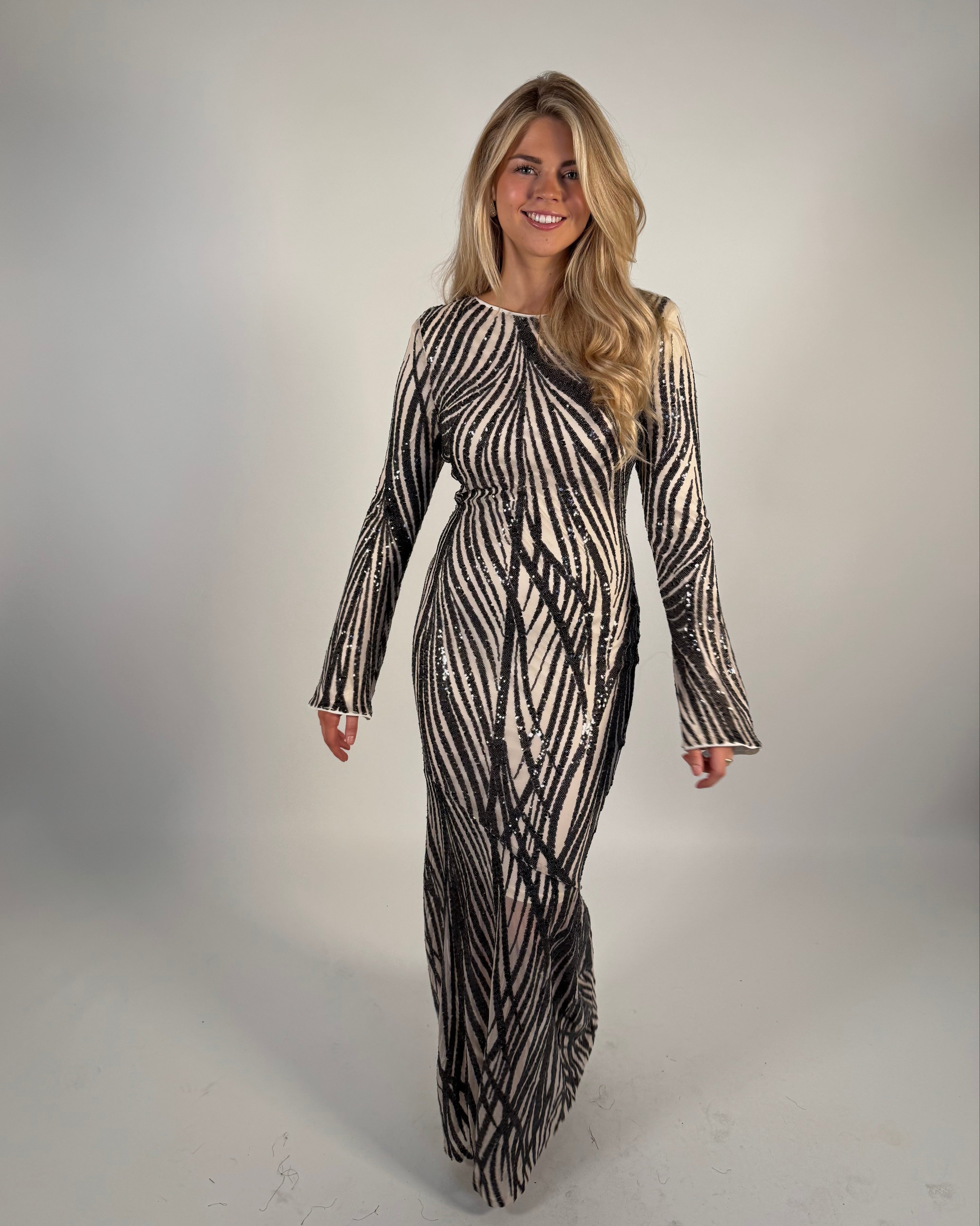 ROULEONA Long Dress - Pelican