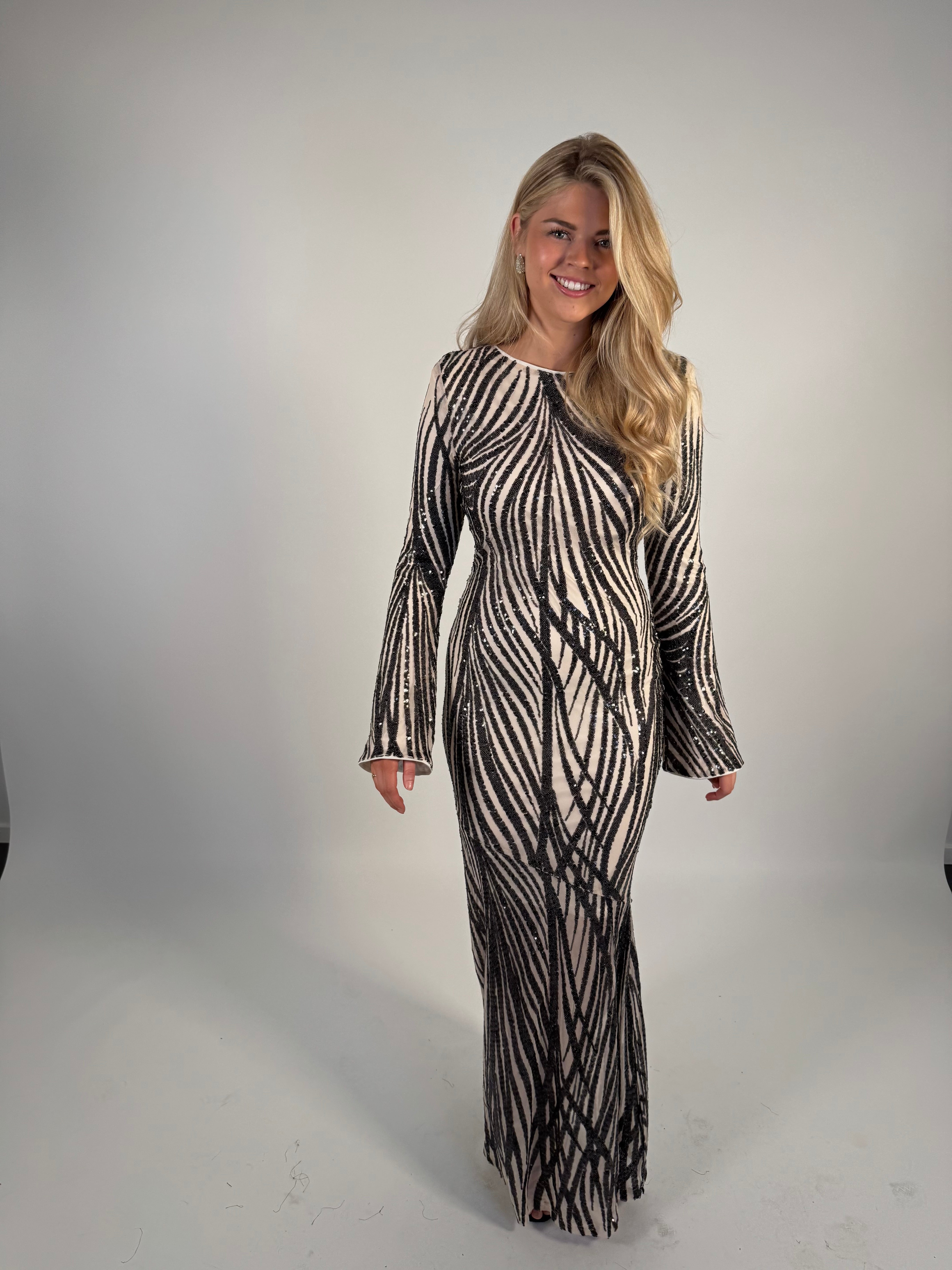 ROULEONA Long Dress - Pelican