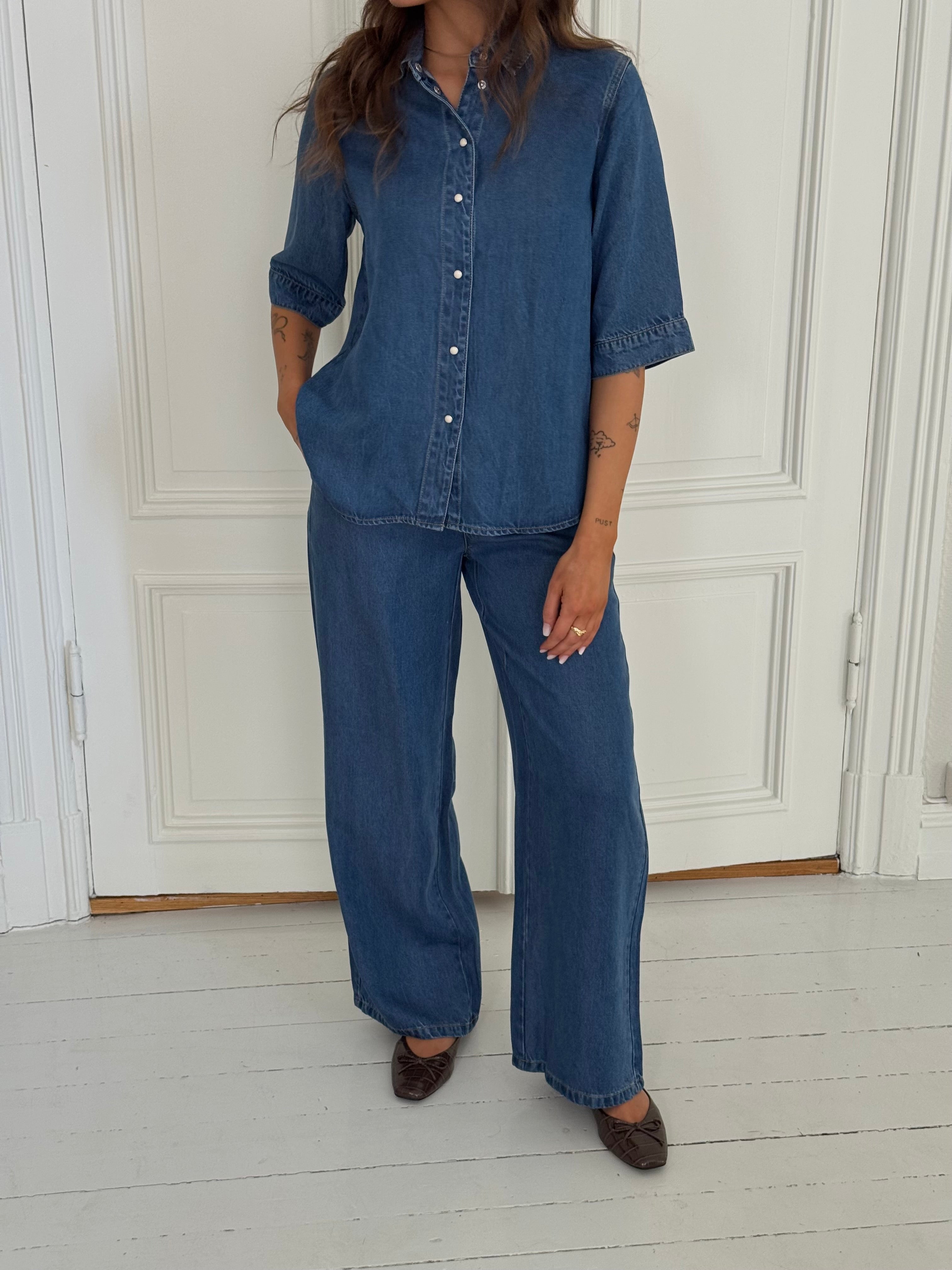 OBJFRAME Denim Shirt - Medium Blue Denim