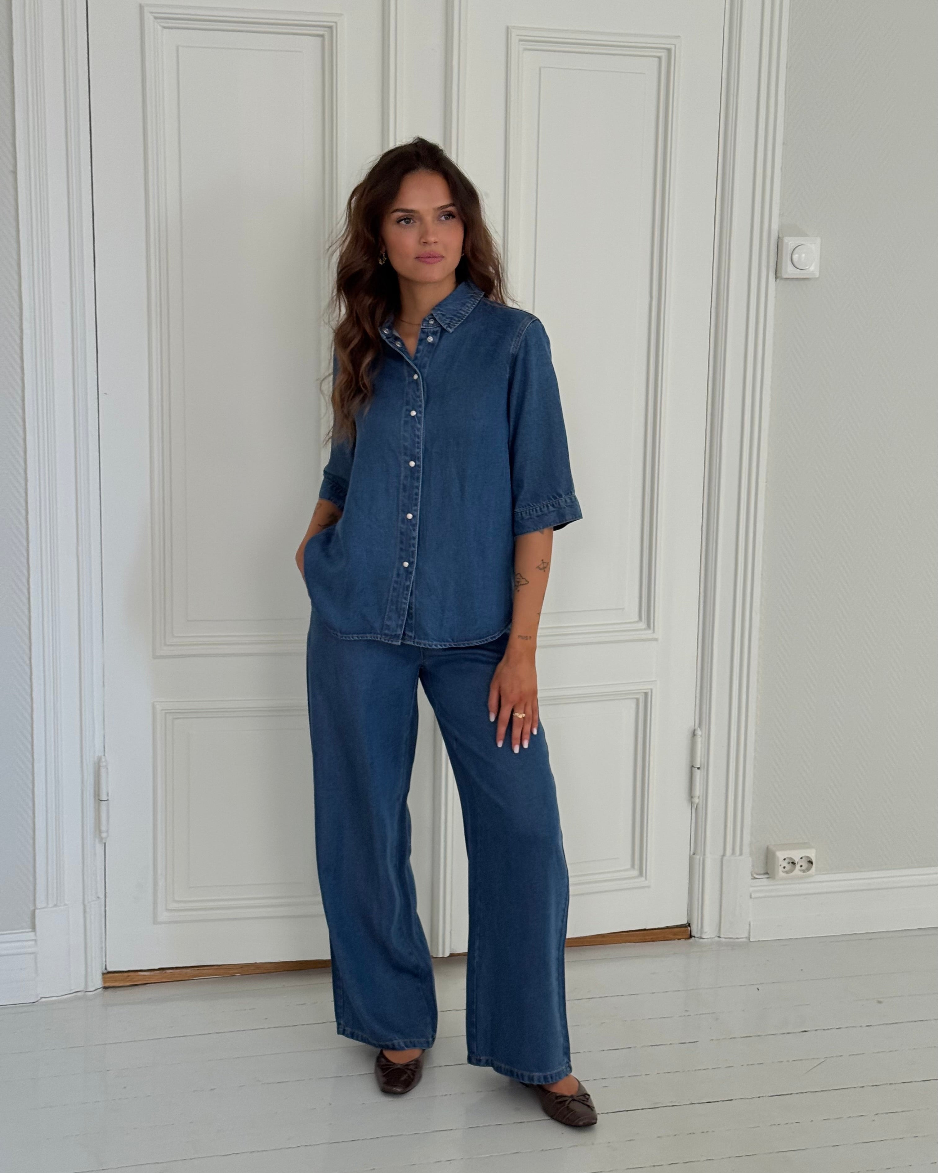 OBJFRAME Denim Shirt - Medium Blue Denim