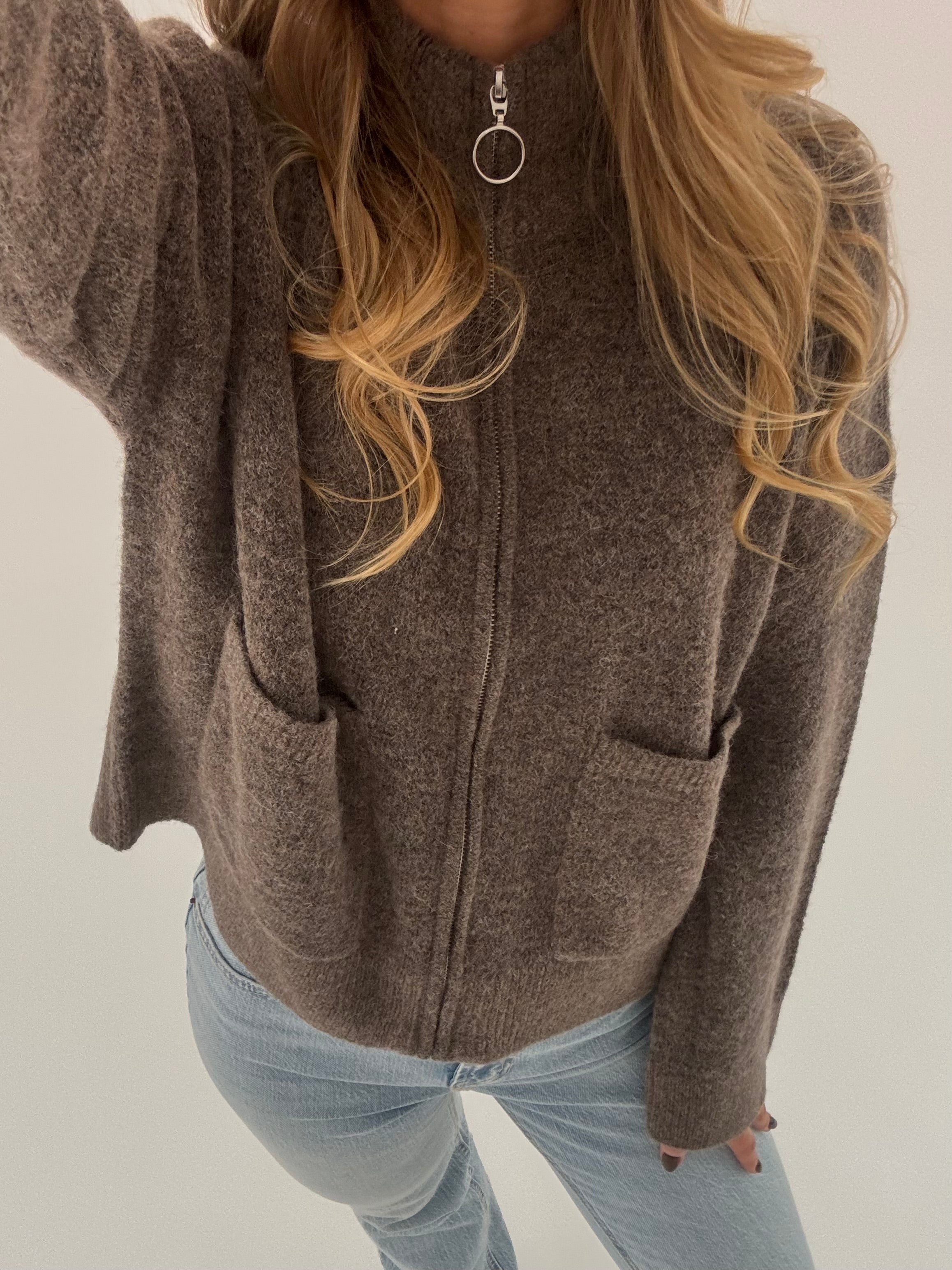 SLWSIA Knit Cardigan - Chocolate Chip