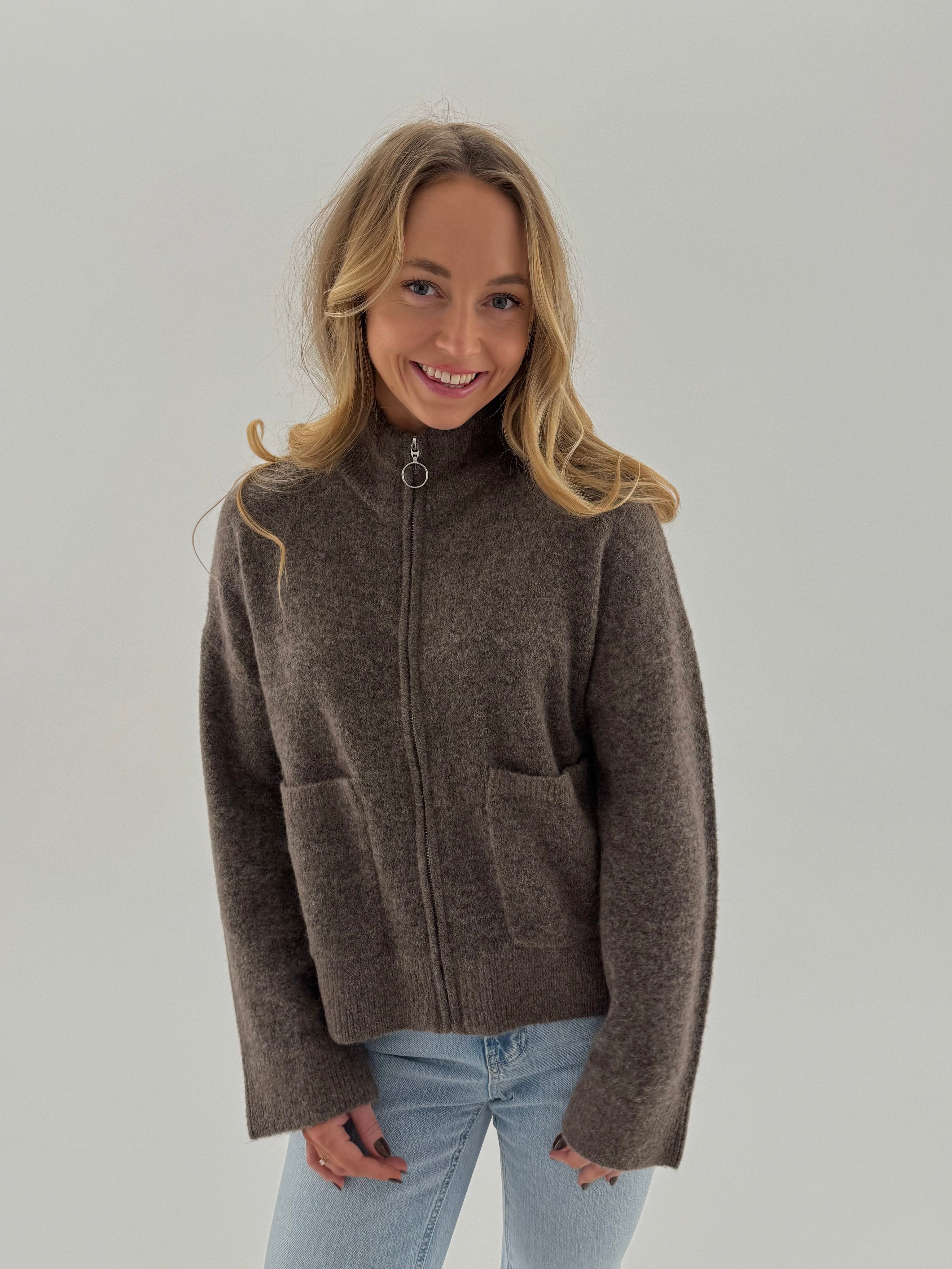 SLWSIA Knit Cardigan - Chocolate Chip