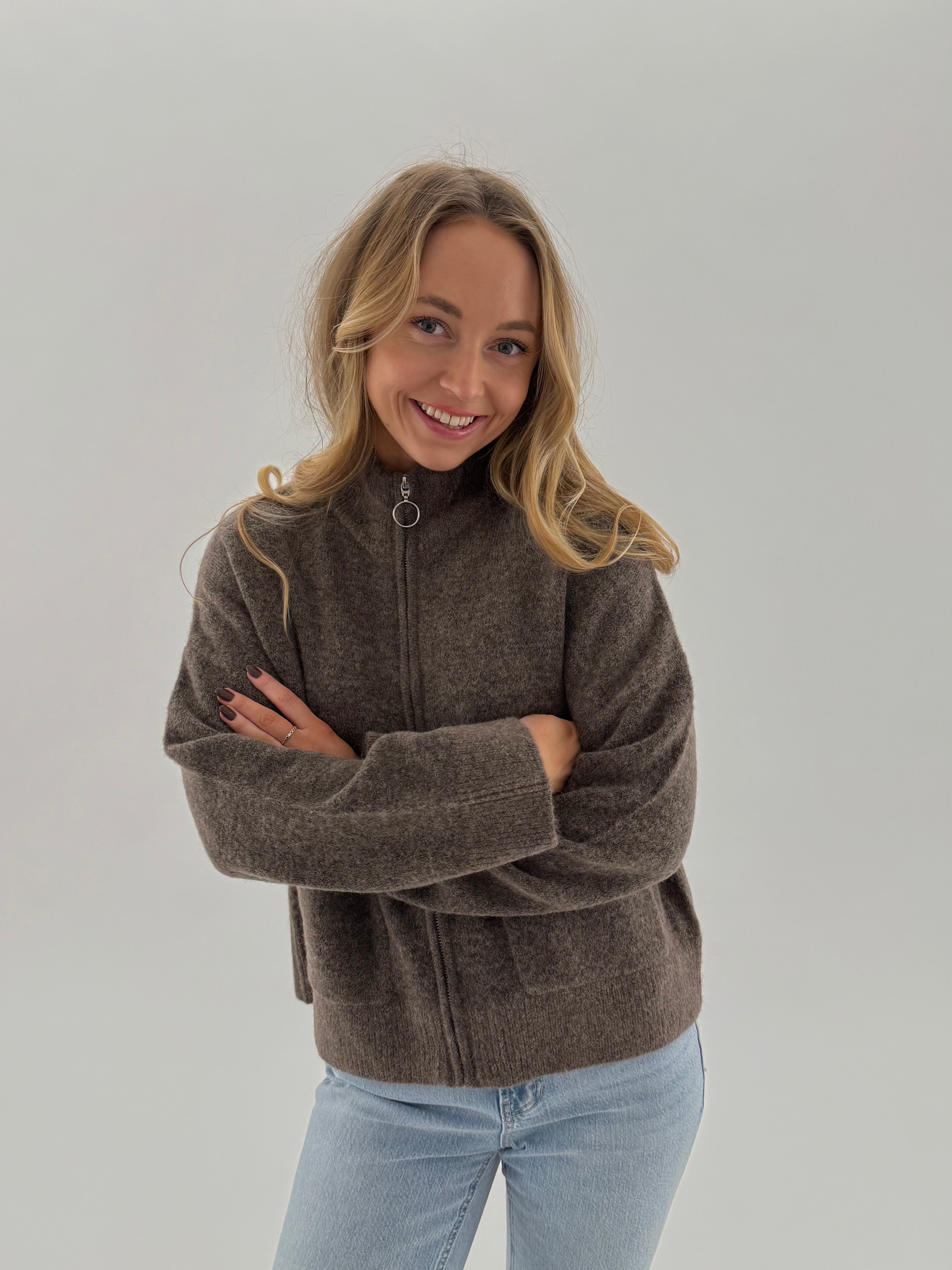 SLWSIA Knit Cardigan - Chocolate Chip
