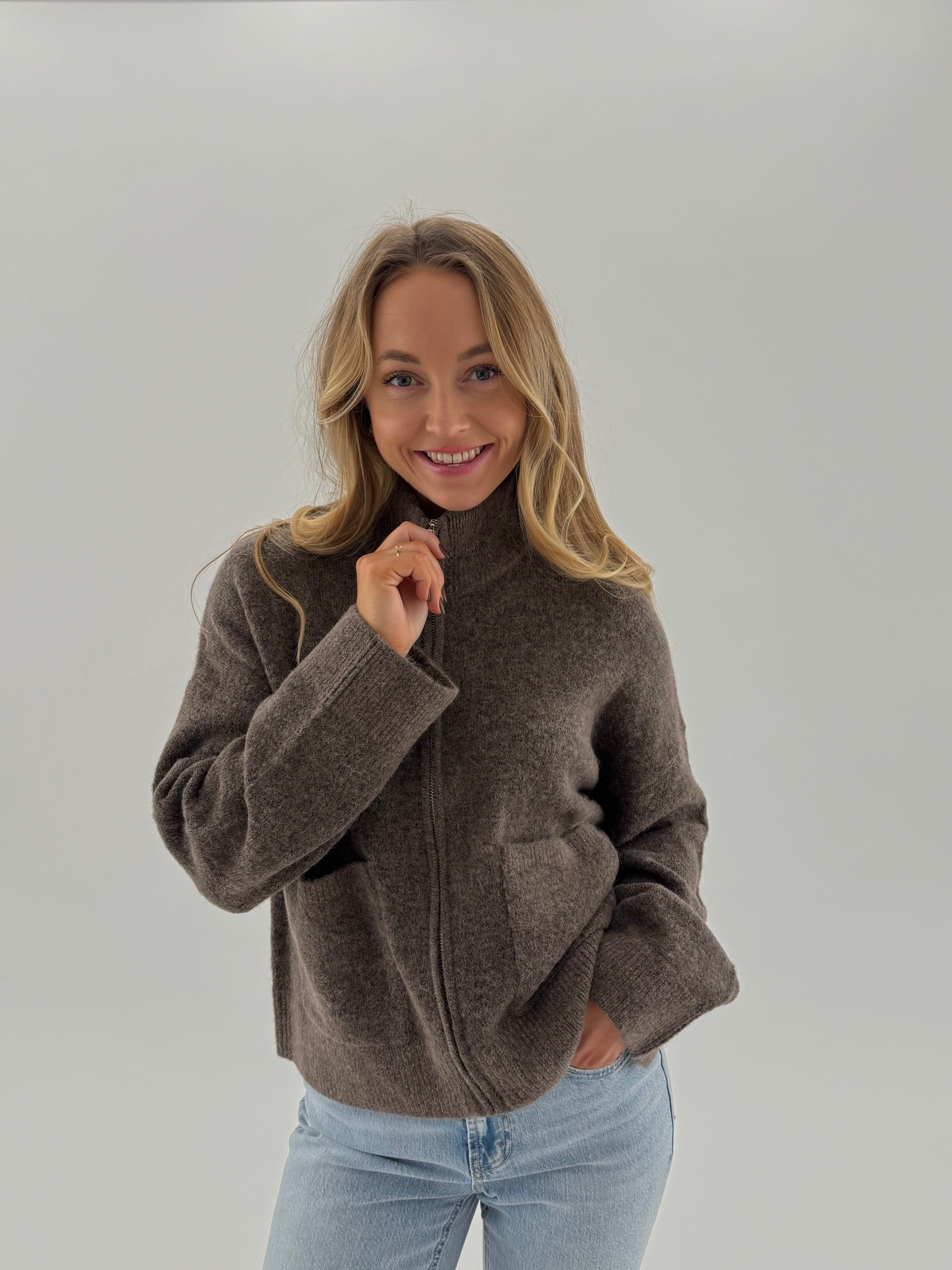 SLWSIA Knit Cardigan - Chocolate Chip