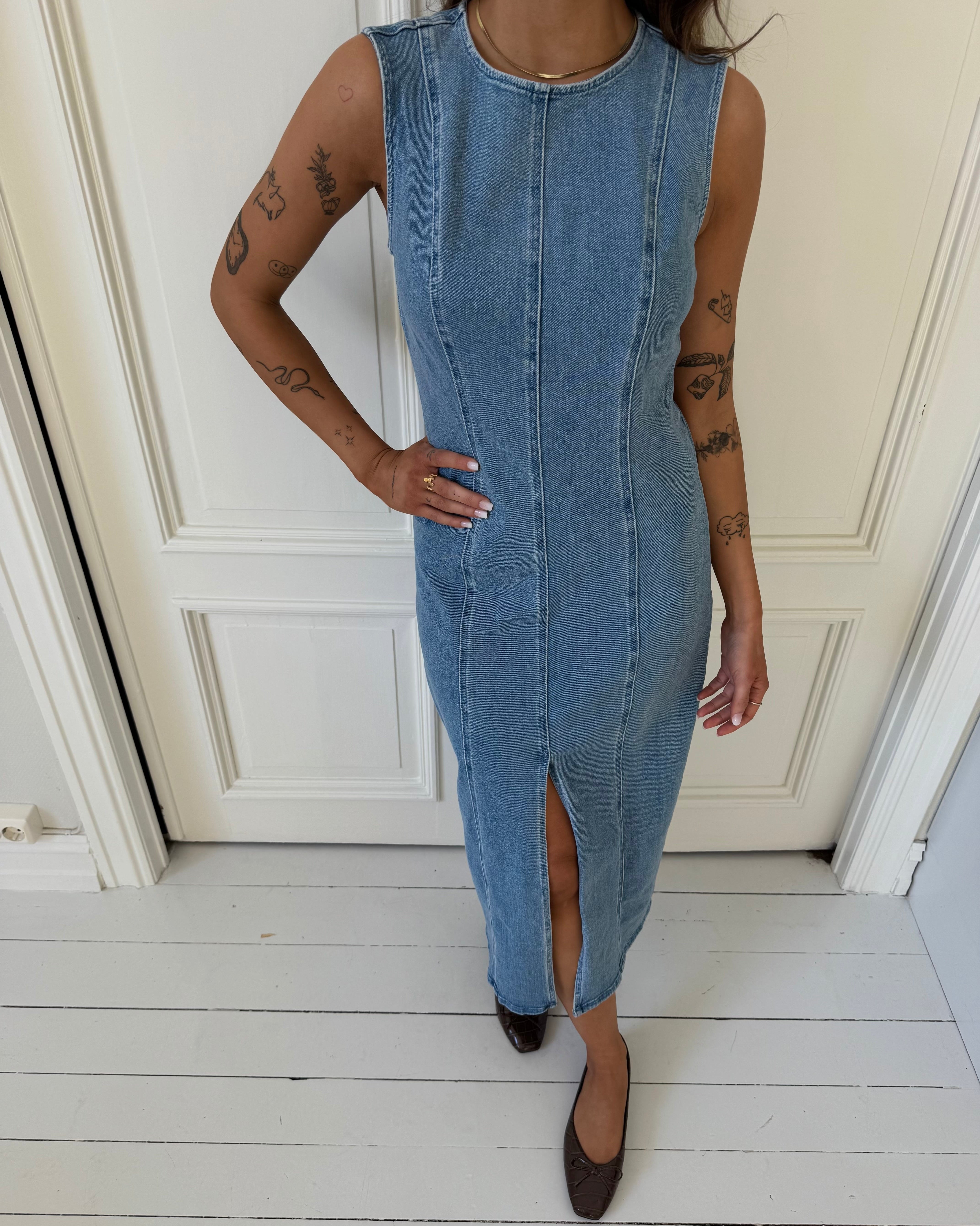 VIWINONA Long Dress - Light Blue Denim