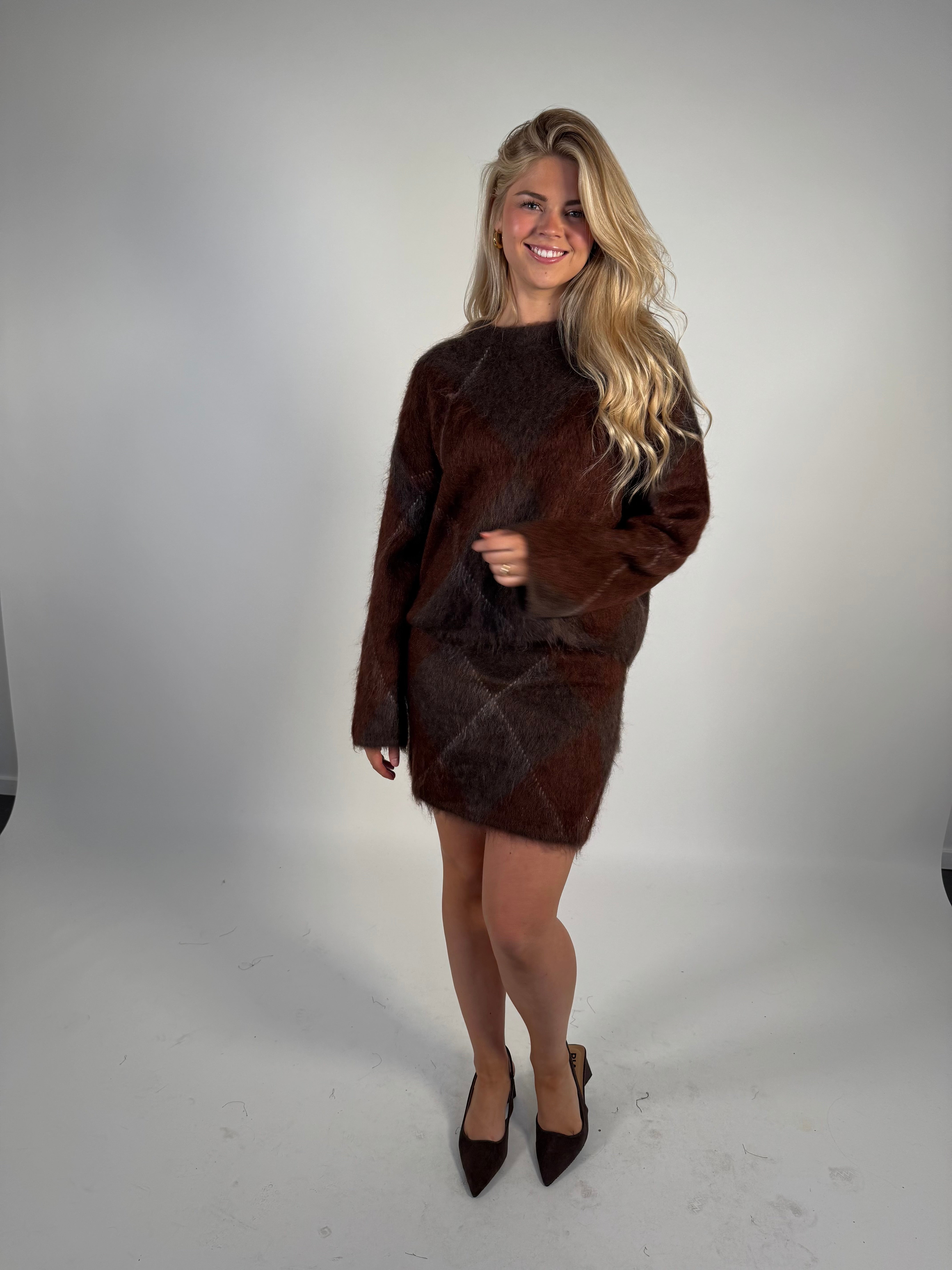 YASARGY Short Skirt - Coffee Bean