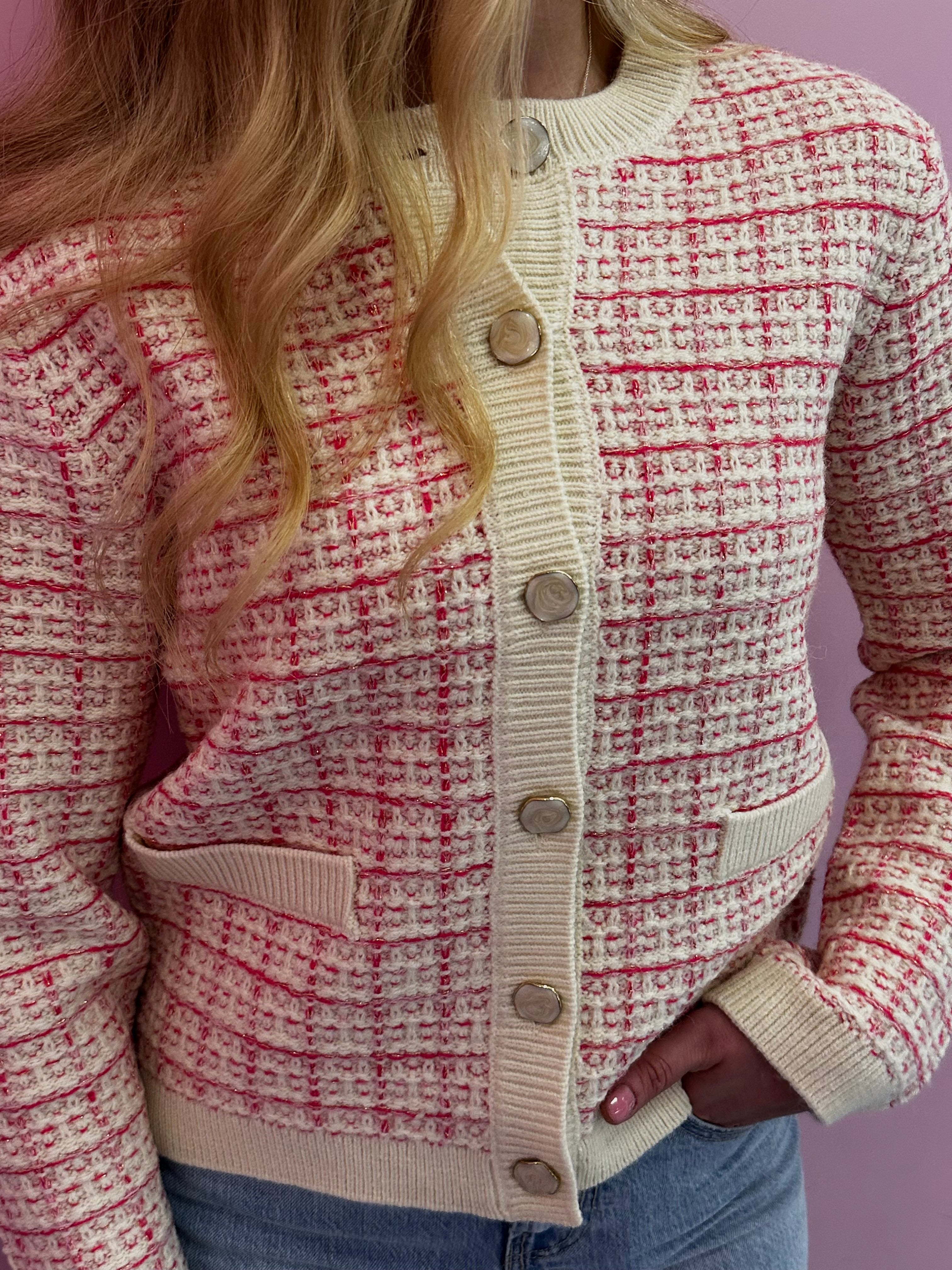 YASLIVIA Knit Cardigan - Birch