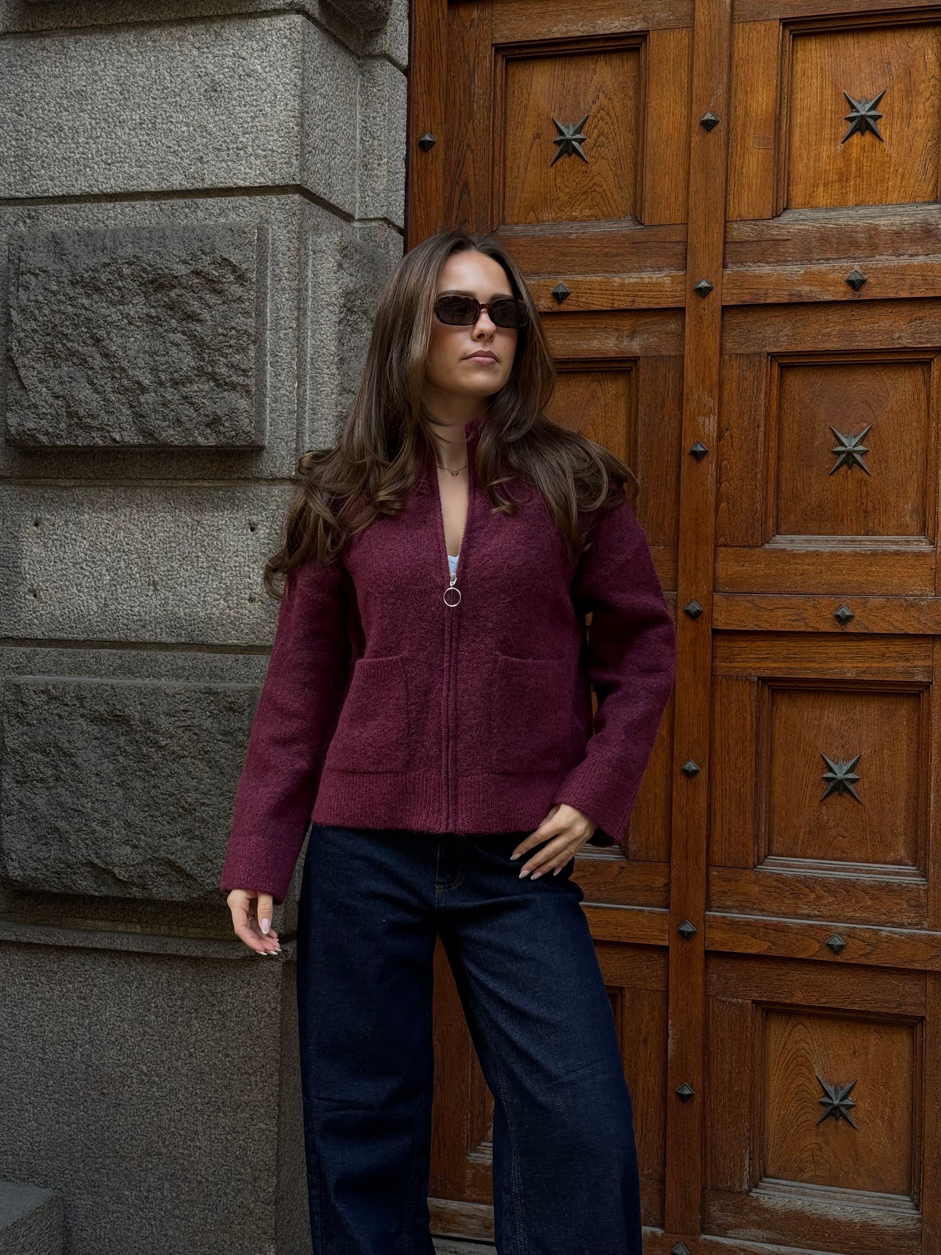 SLWSIA Knitted Cardigan - Tawny Port