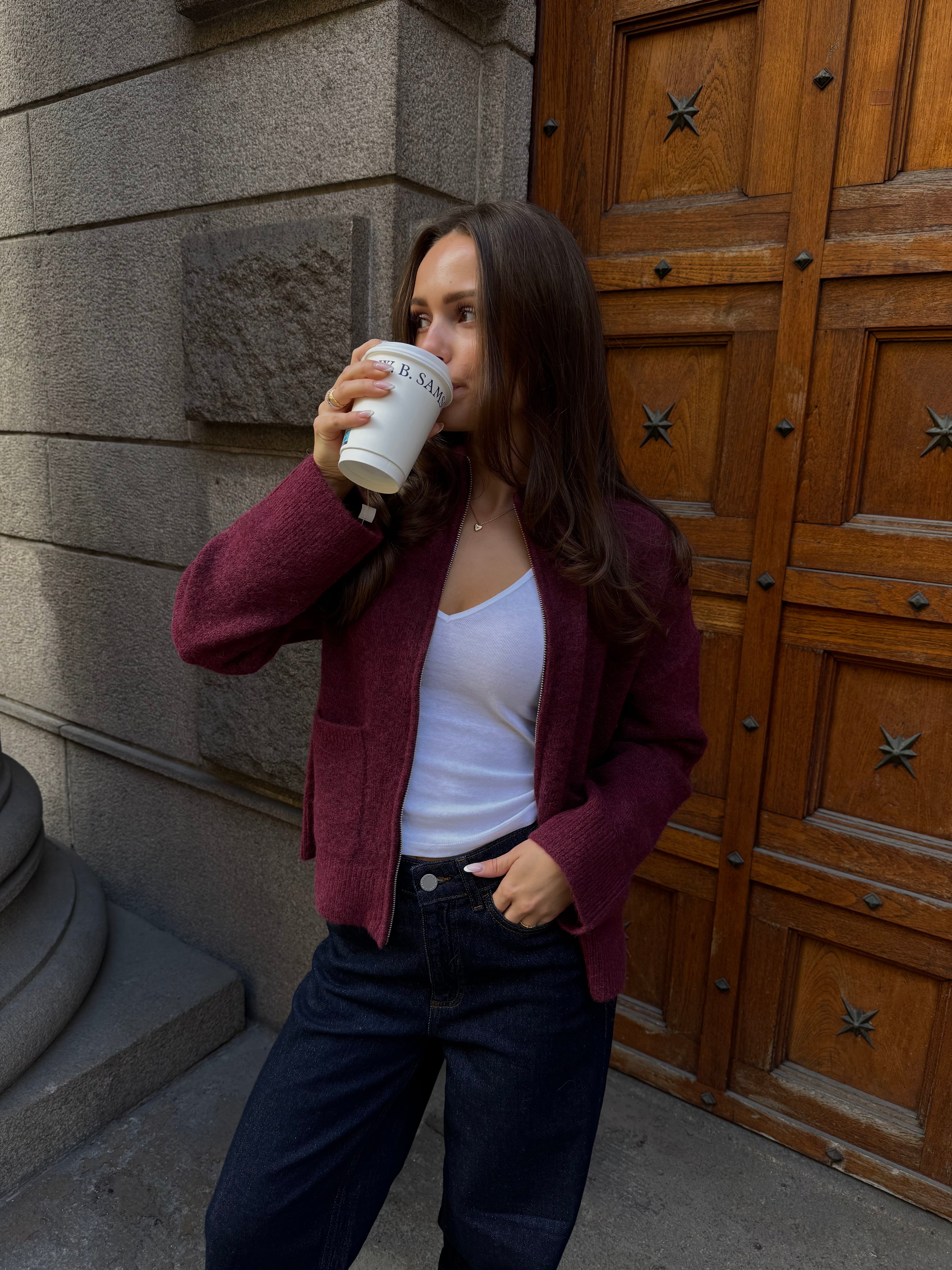 SLWSIA Knitted Cardigan - Tawny Port