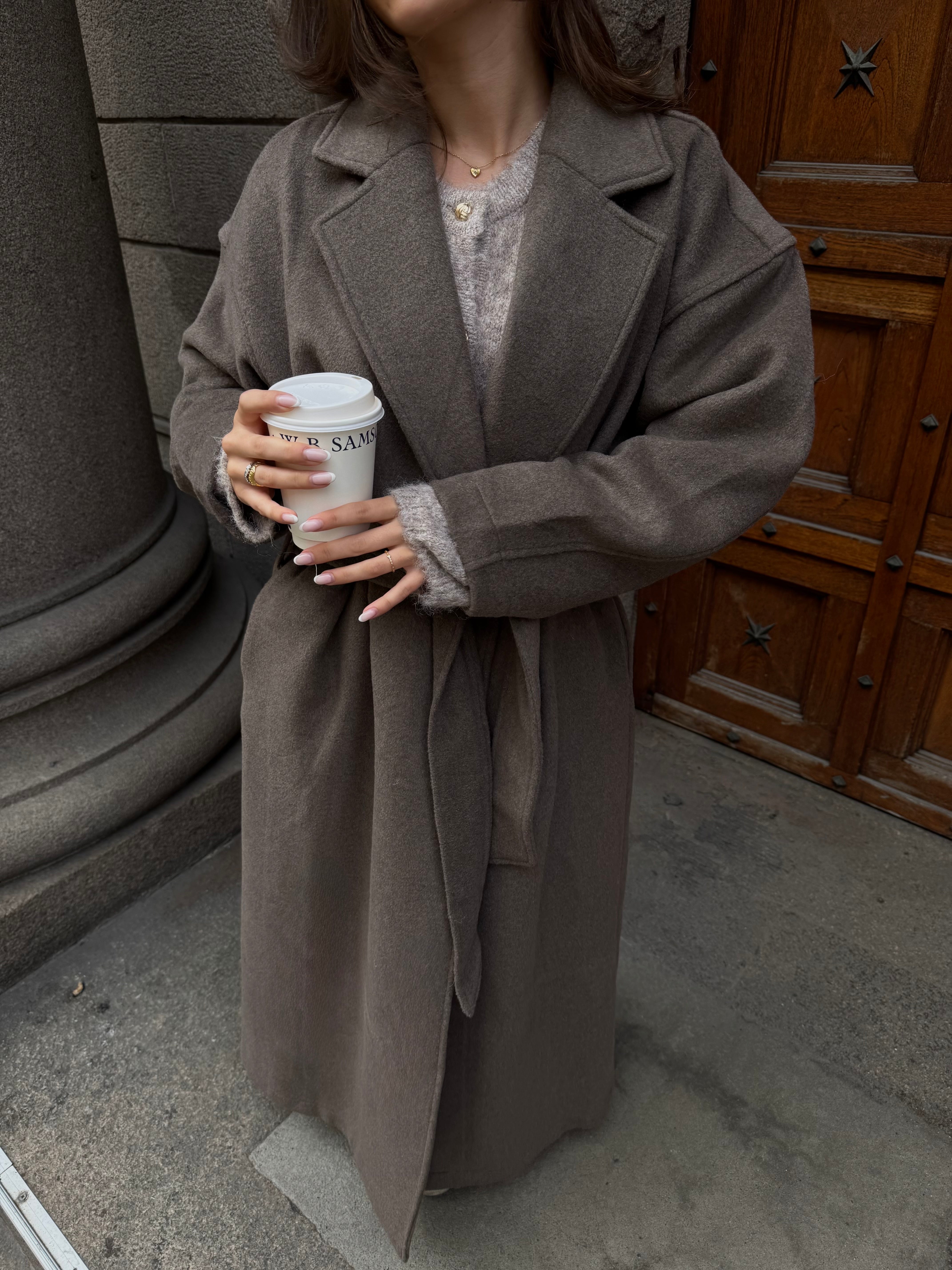 OBJCLARA Coat - Morel