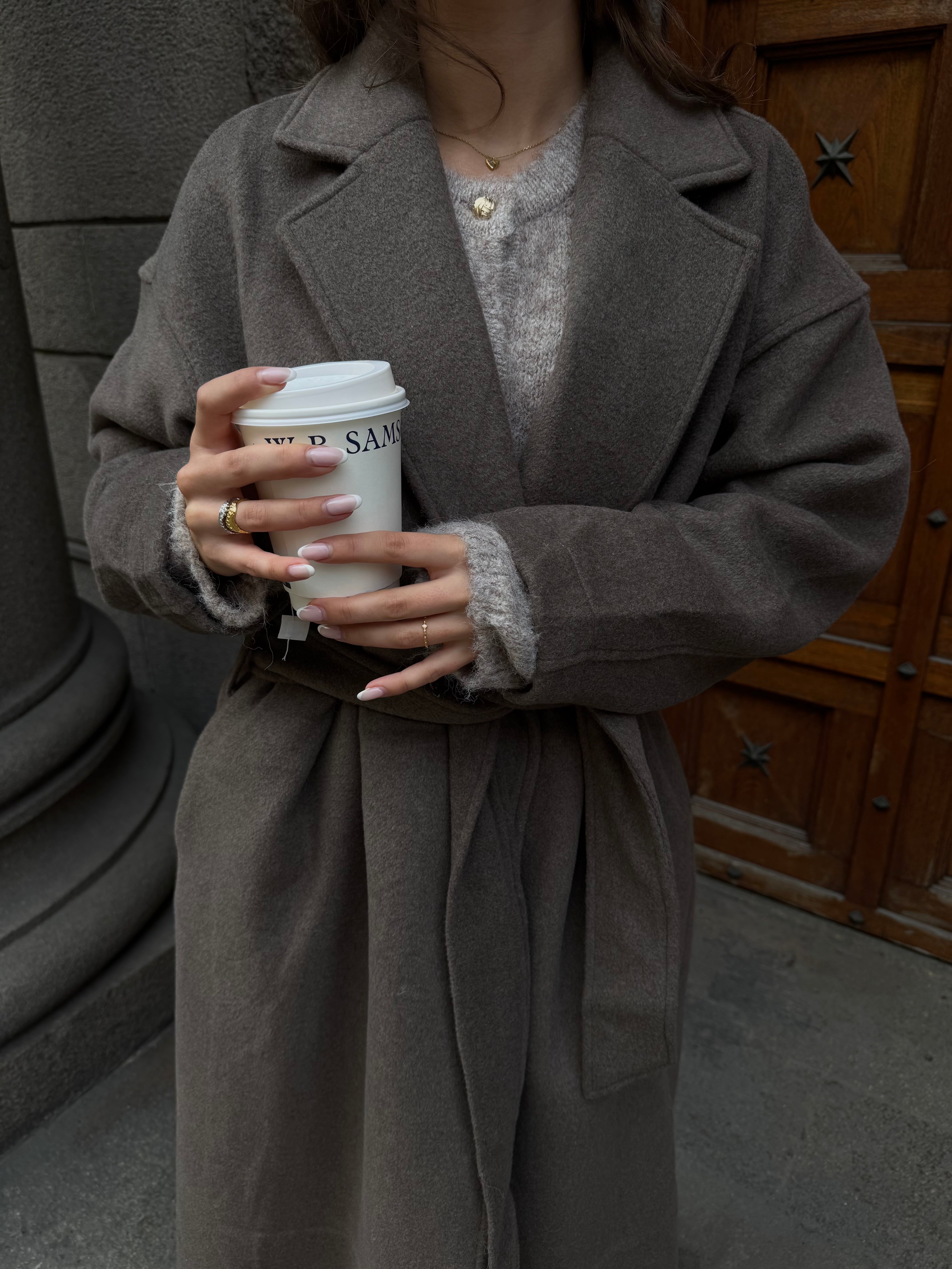 OBJCLARA Coat - Morel