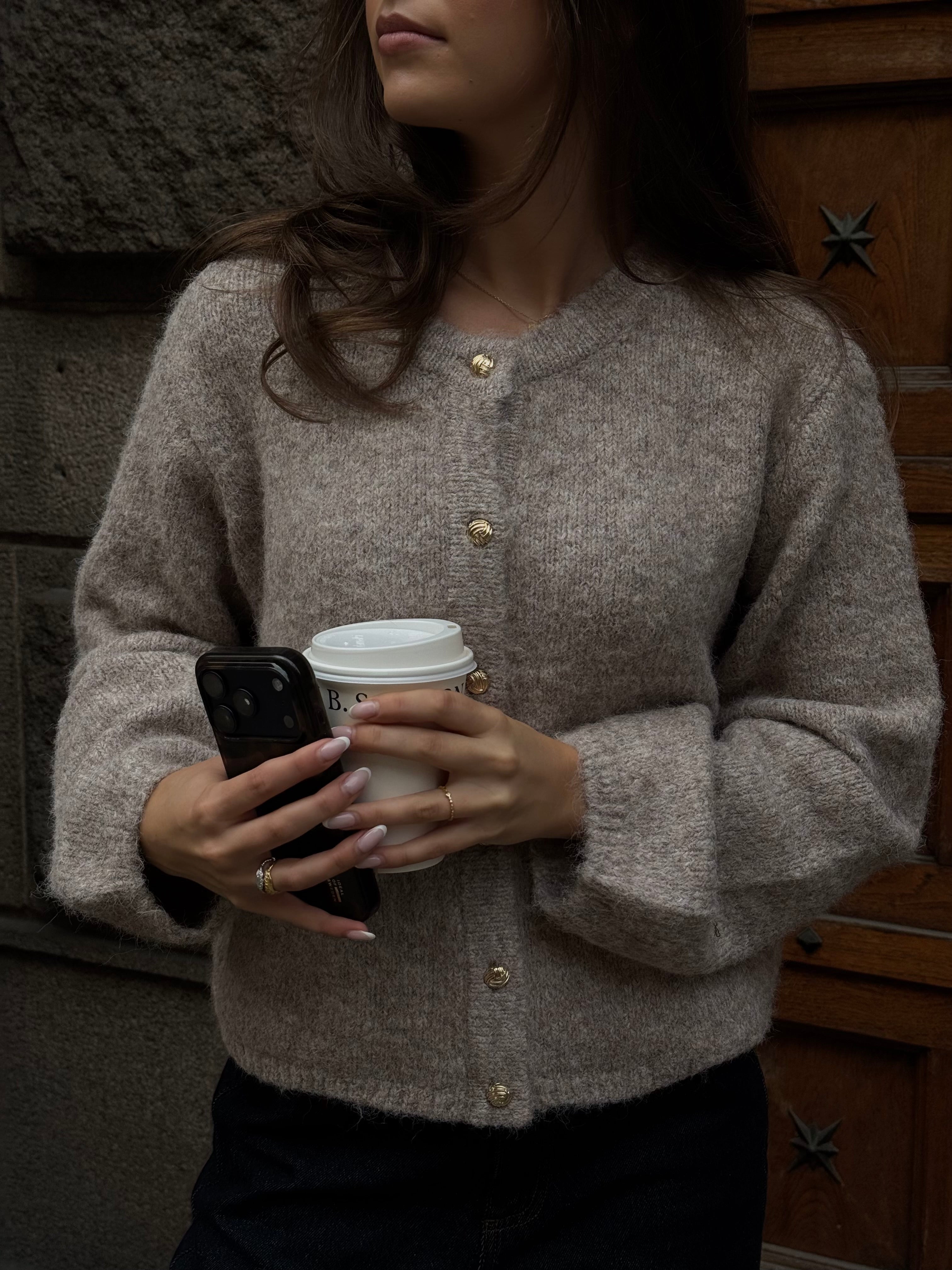 OBJSAGGIA Pullover - Humus