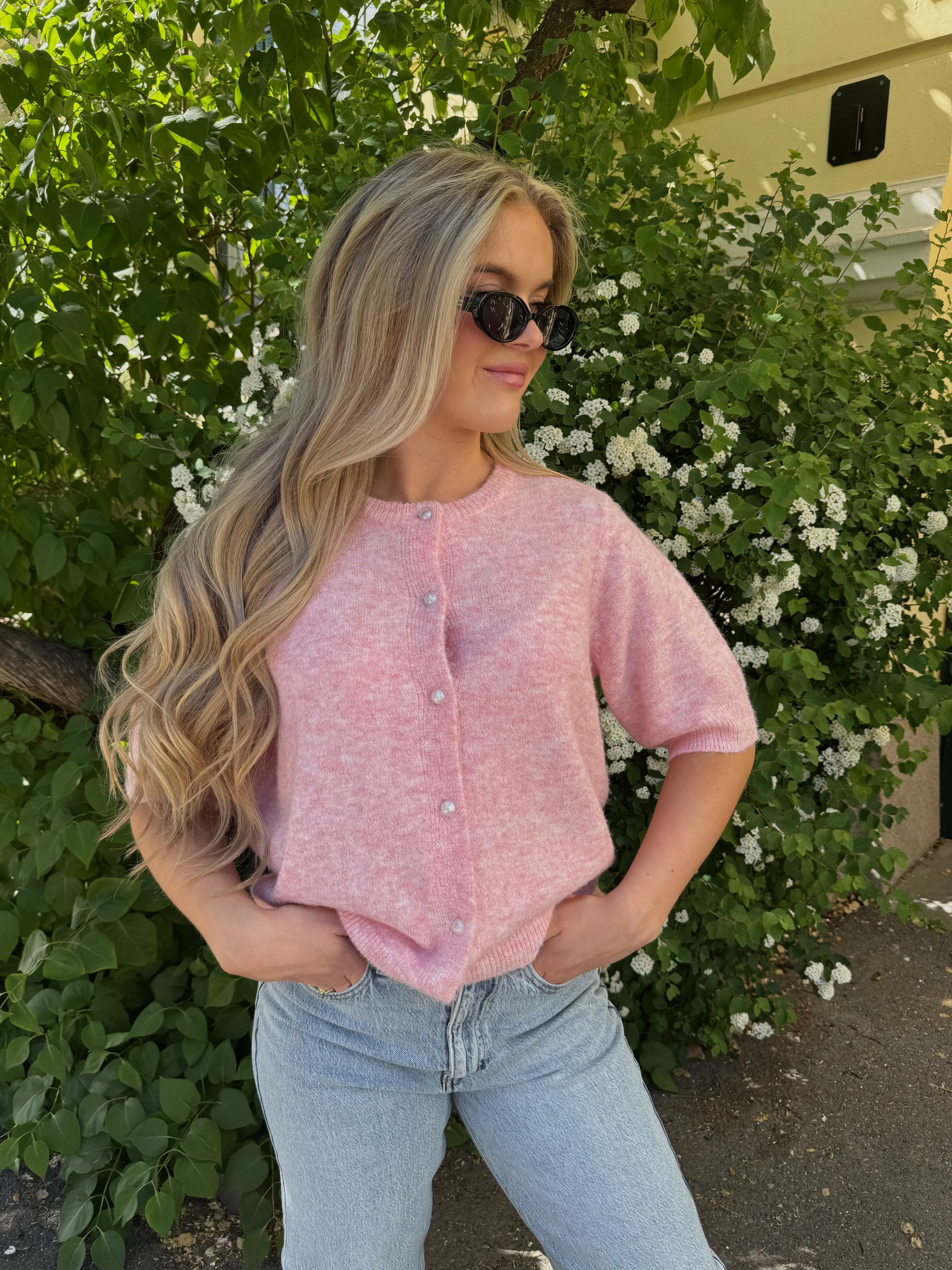 VISEBORA Knit Cardigan - Pink Nectar