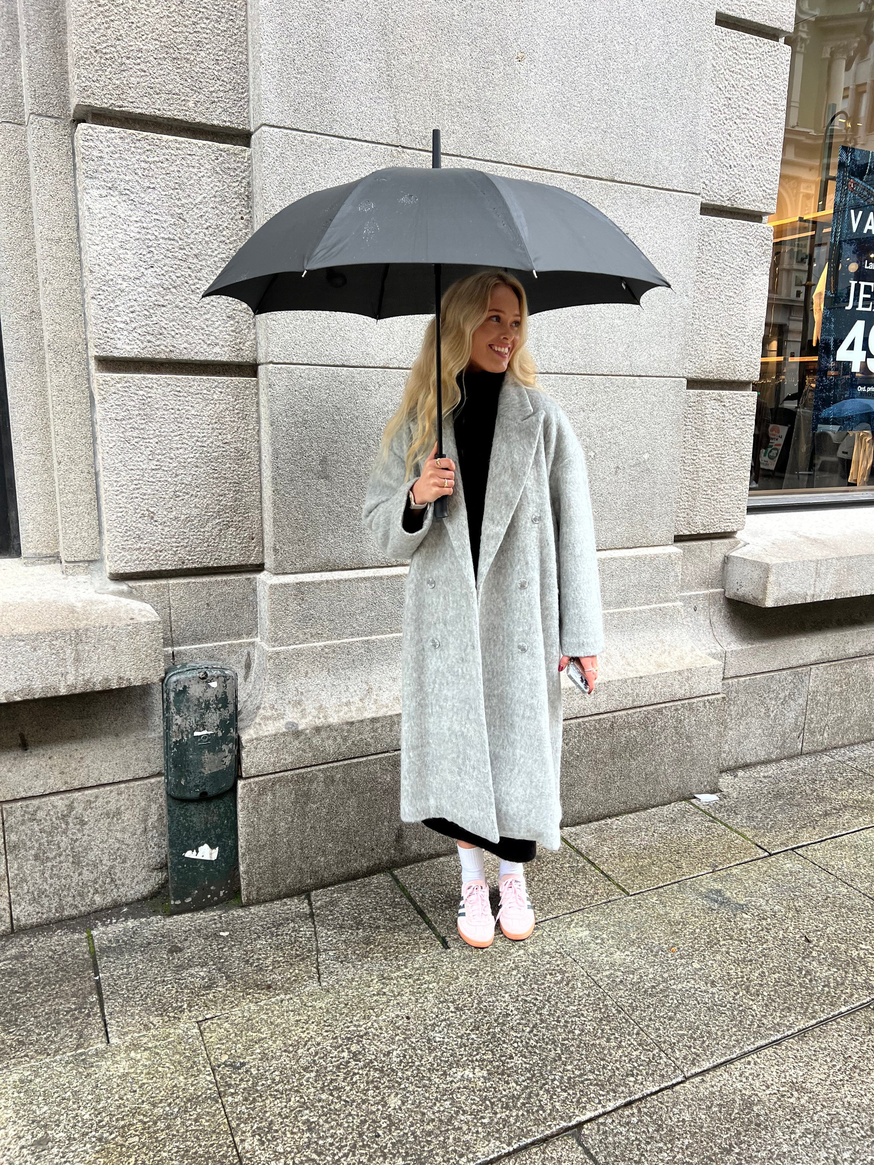 OBJBELICE Coat - Light Grey Melange