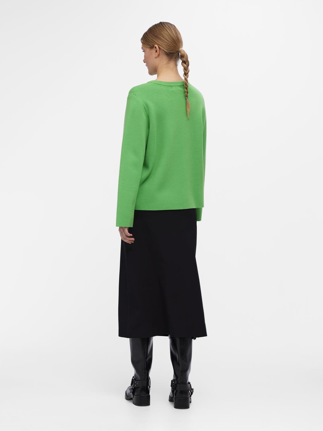 OBJREYNARD Pullover - Vibrant Green