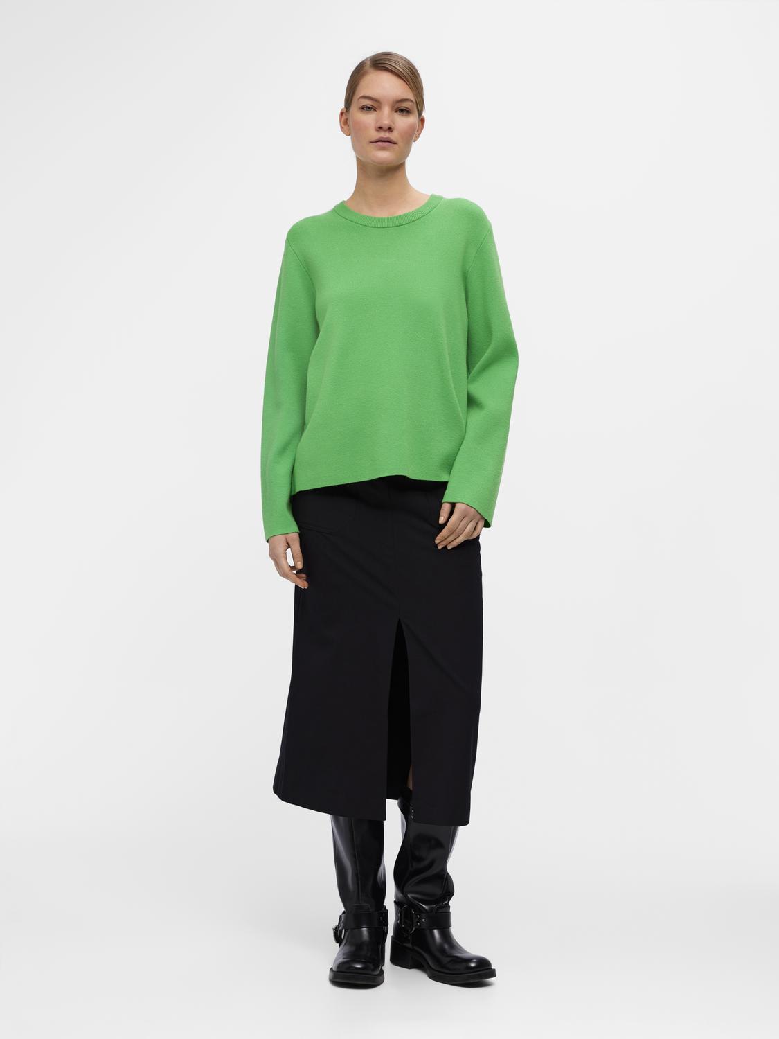 OBJREYNARD Pullover - Vibrant Green