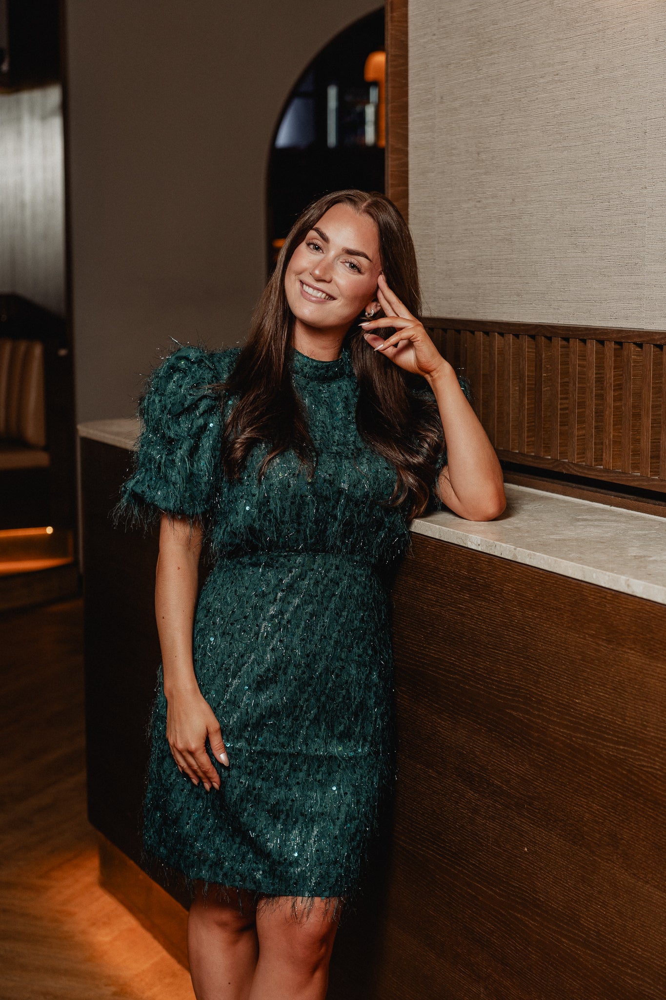 YASILZA Short Dress - Ponderosa Pine