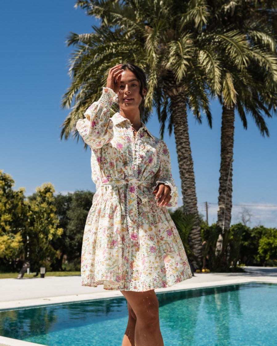 YASMELLIA Long Dress - Whitecap Gray