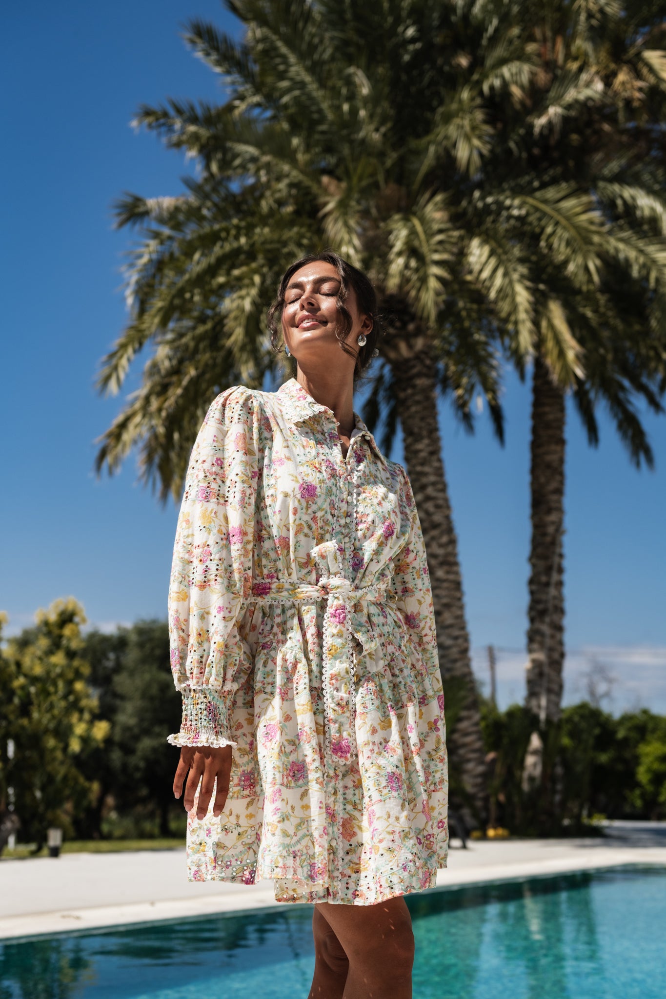 YASMELLIA Long Dress - Whitecap Gray