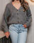 YASVIGGA Knit Cardigan - Medium Grey Melange