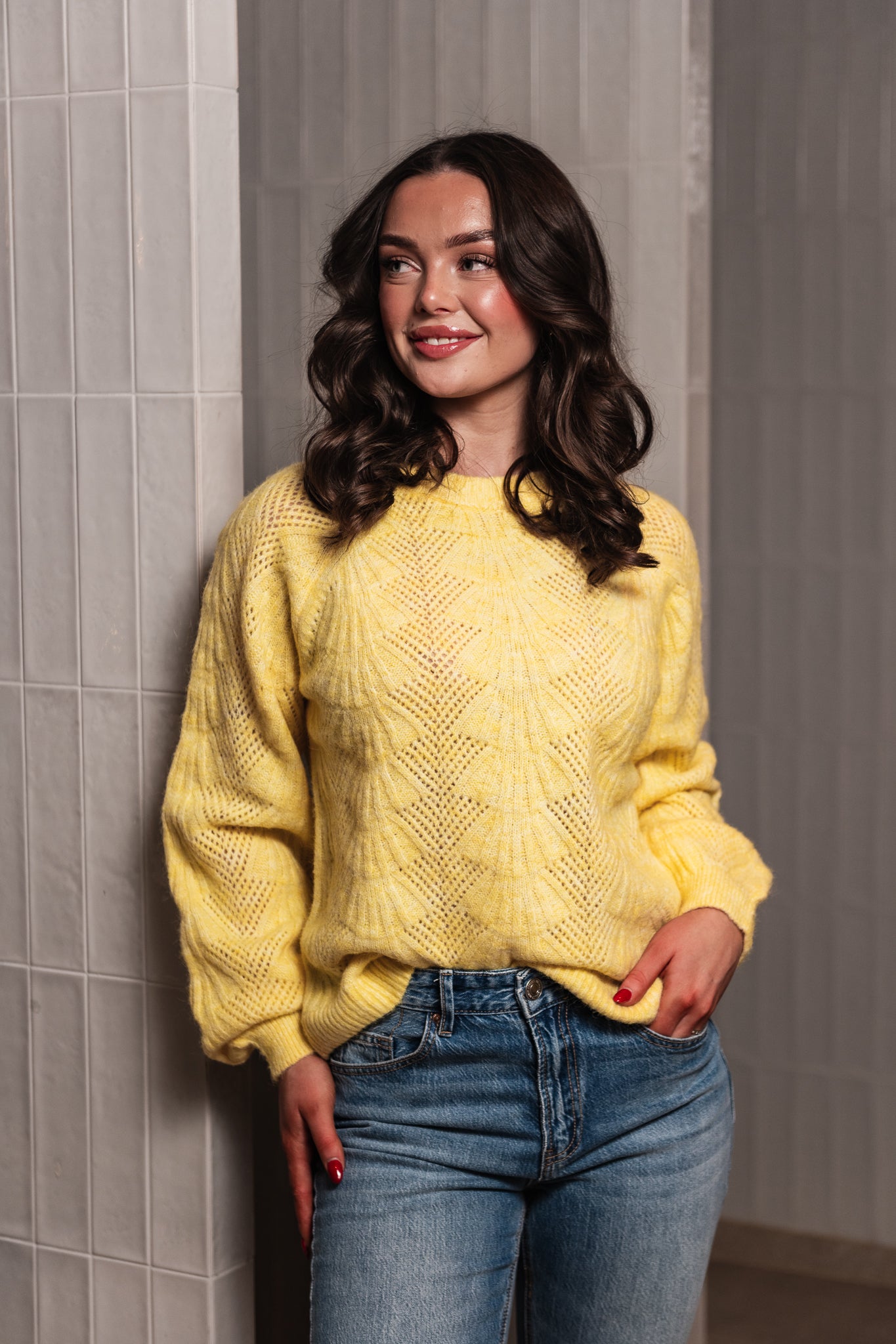 OBJFLORA Pullover - Daffodil