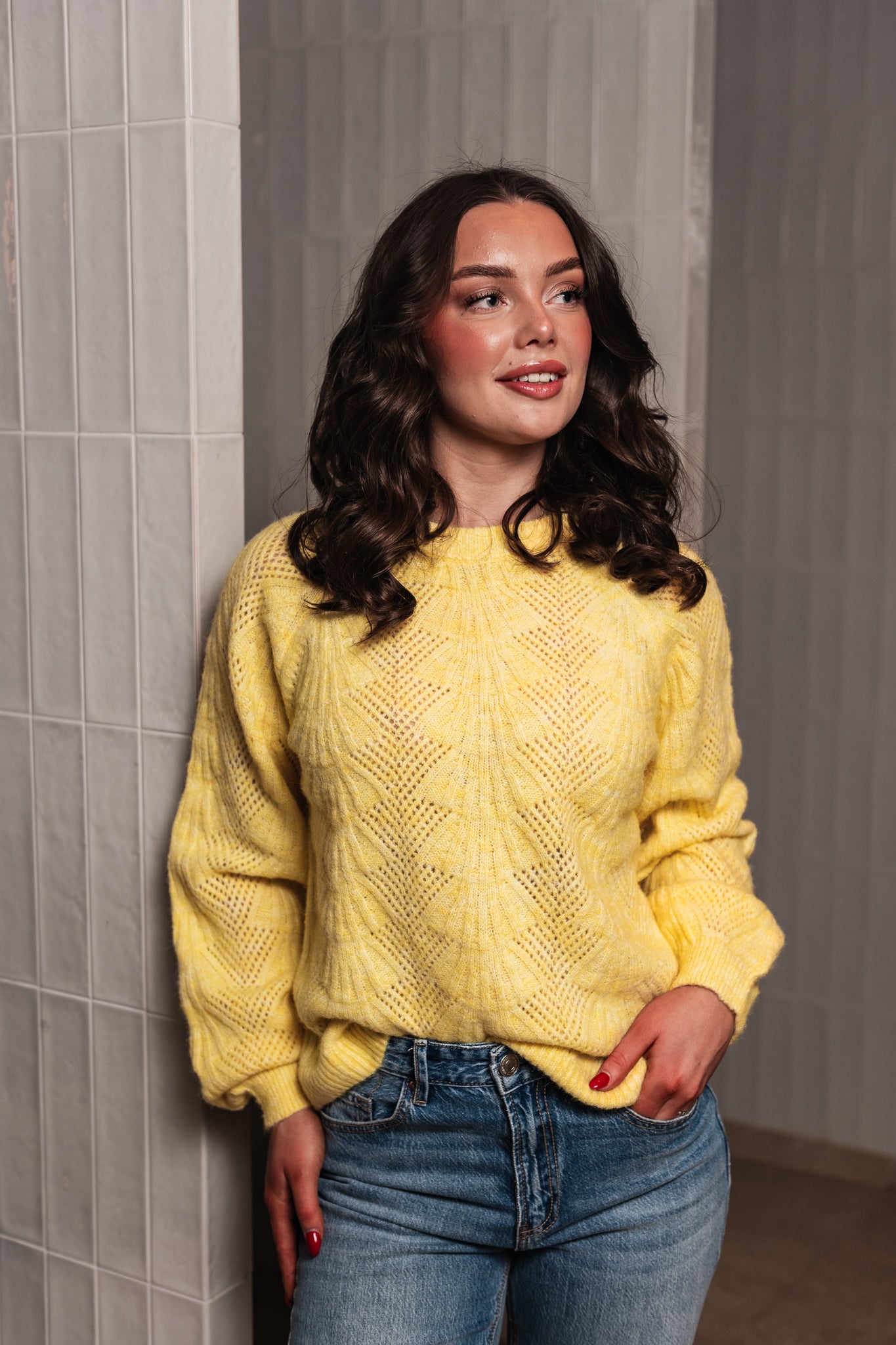 OBJFLORA Pullover - Daffodil