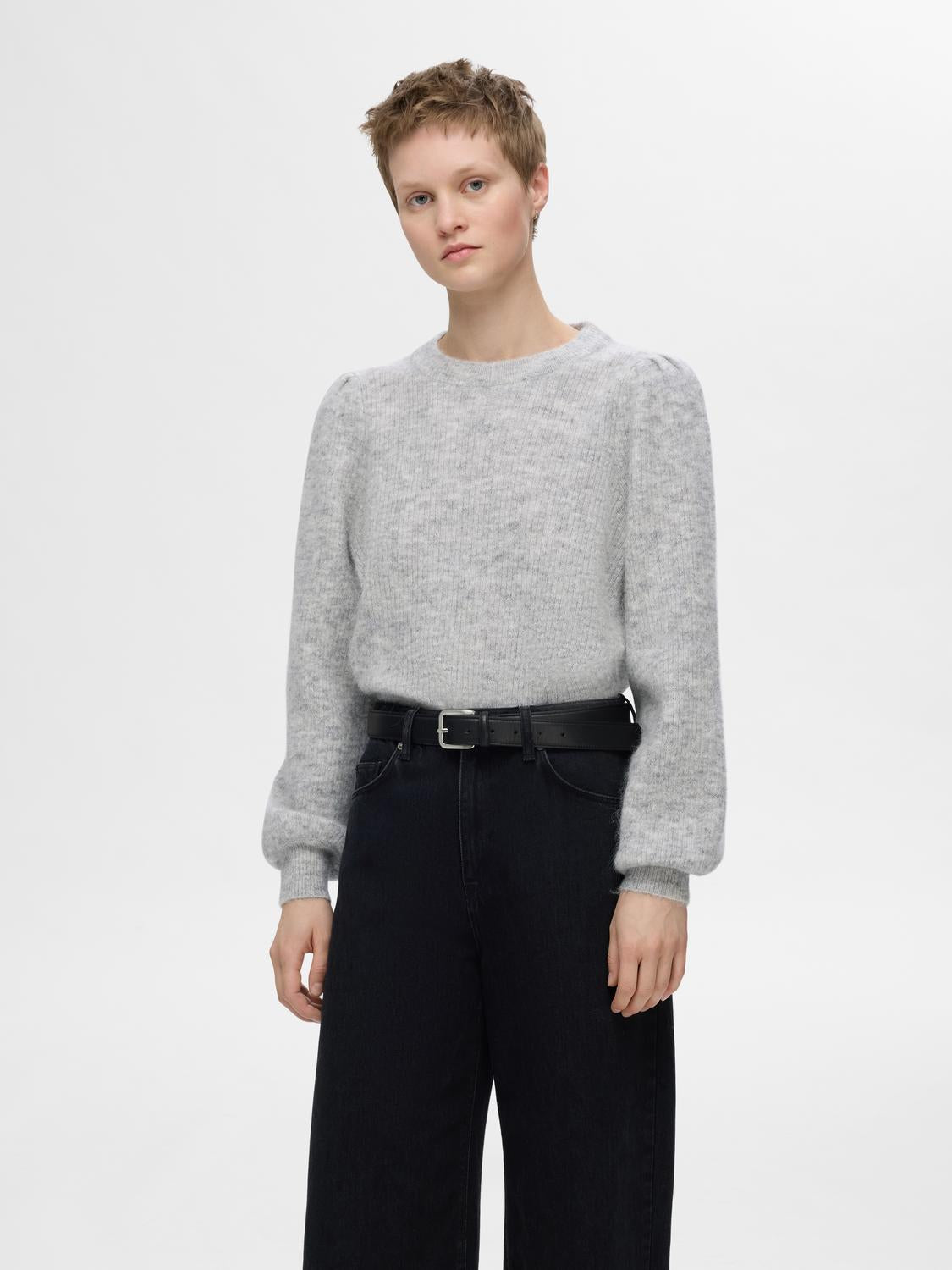 SLFLULU Pullover - Light Grey Melange