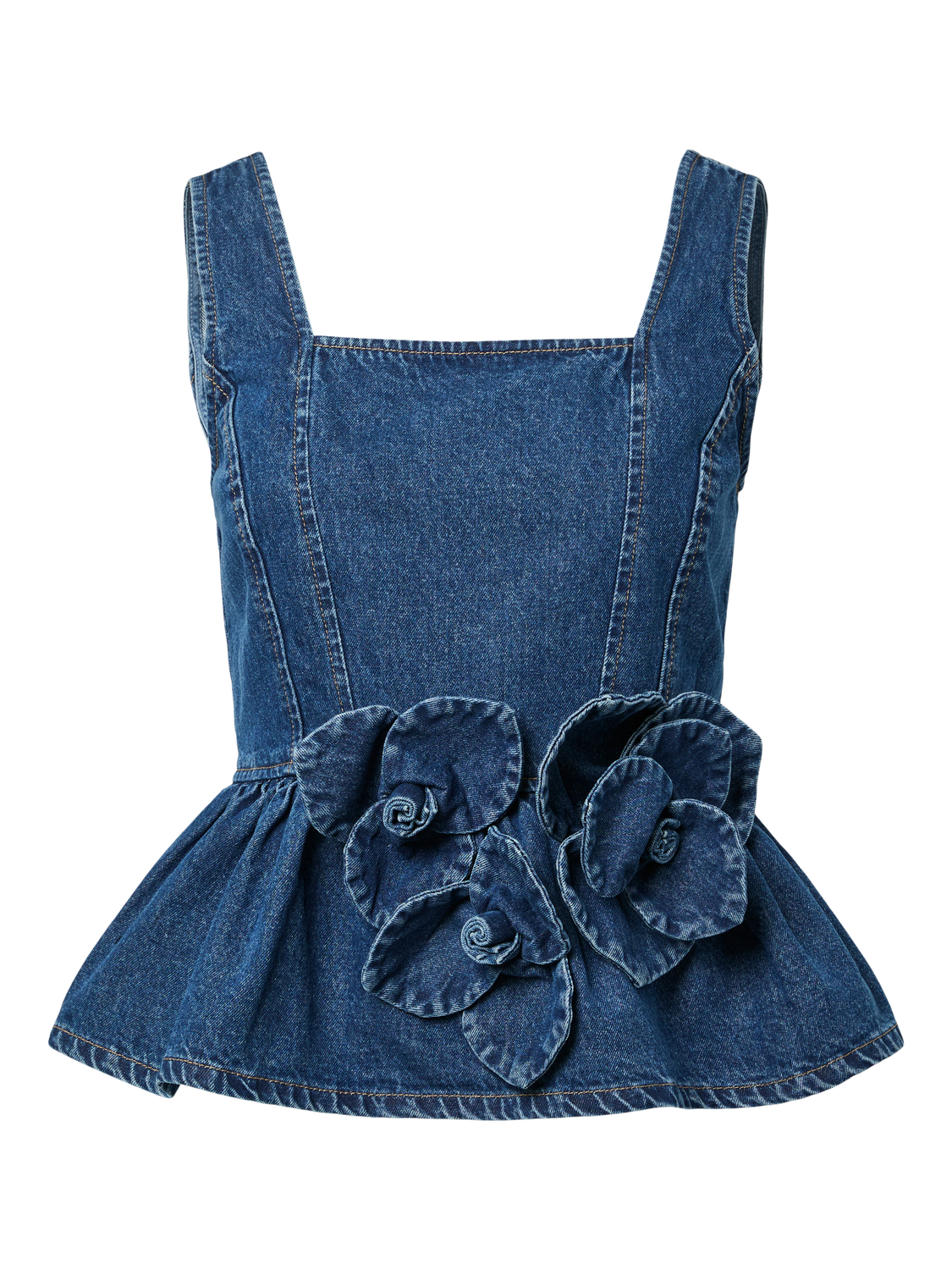 YASELSIE TOP -  Medium Blue Denim
