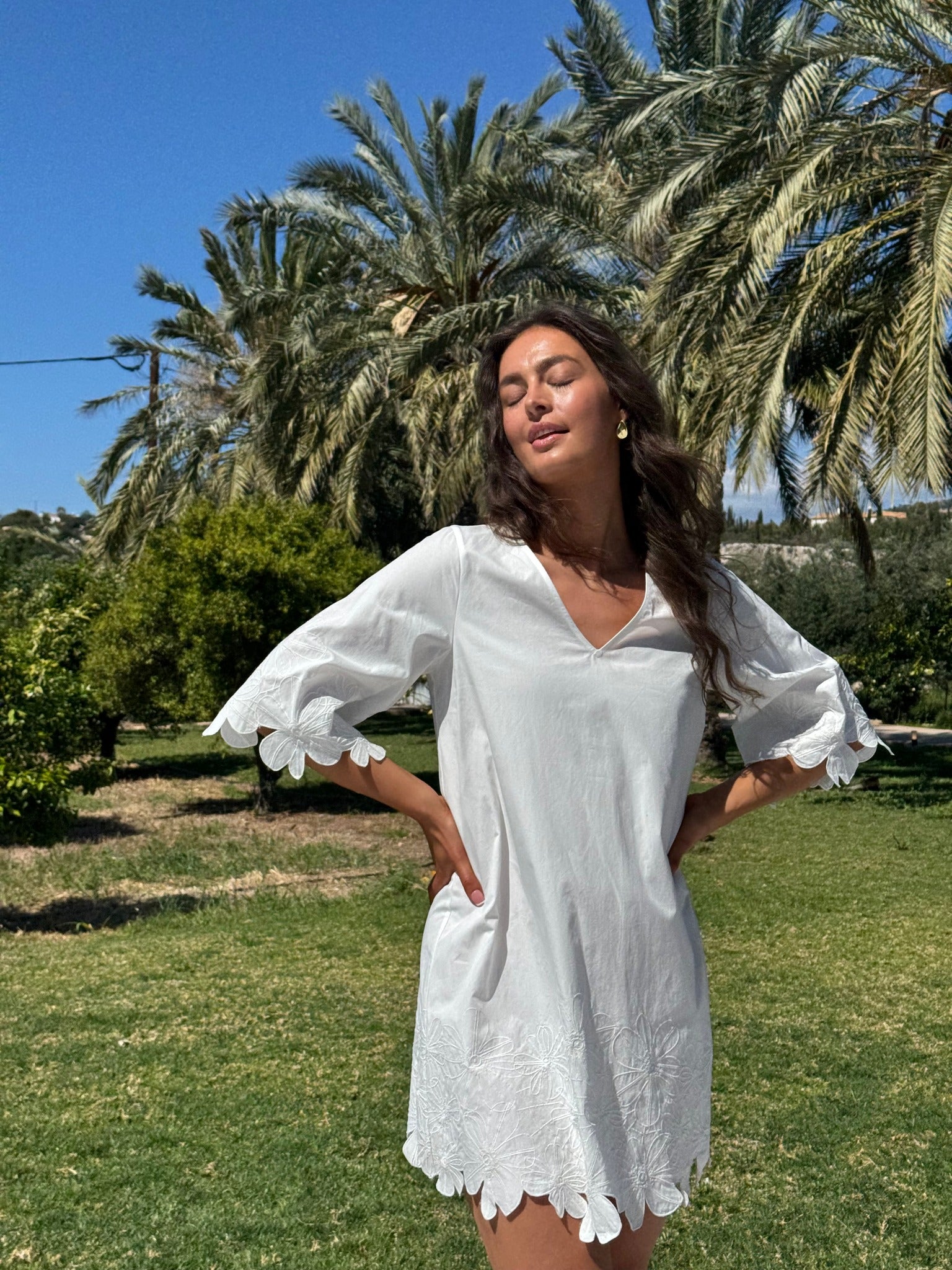 OBJKAMMA Short Dress - Cloud Dancer